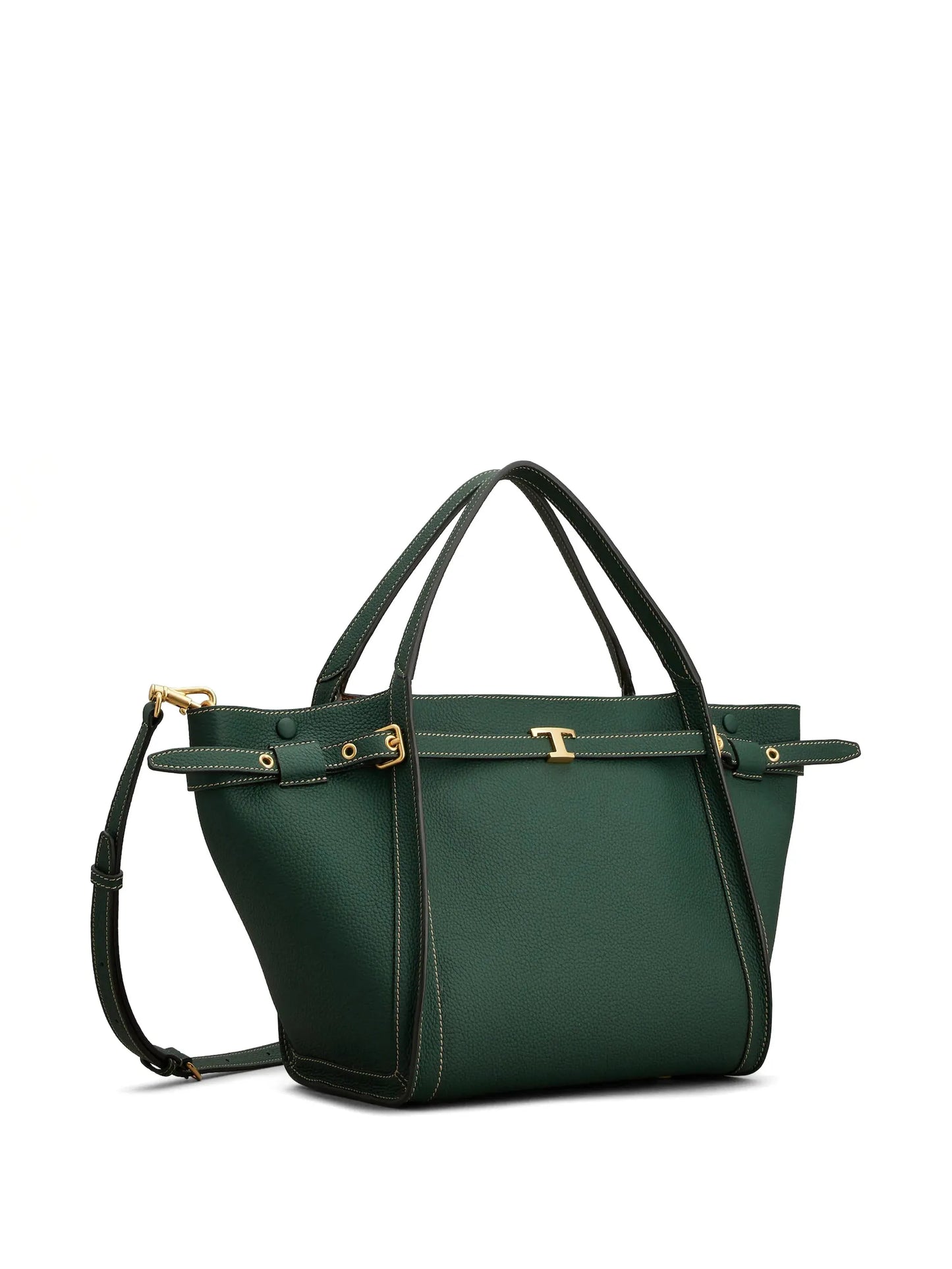 small leather shopping tote bag