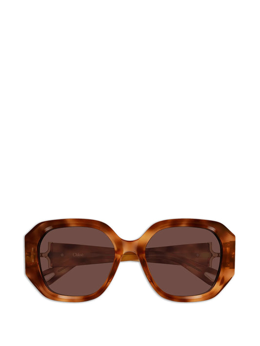 geometric-frame sunglasses