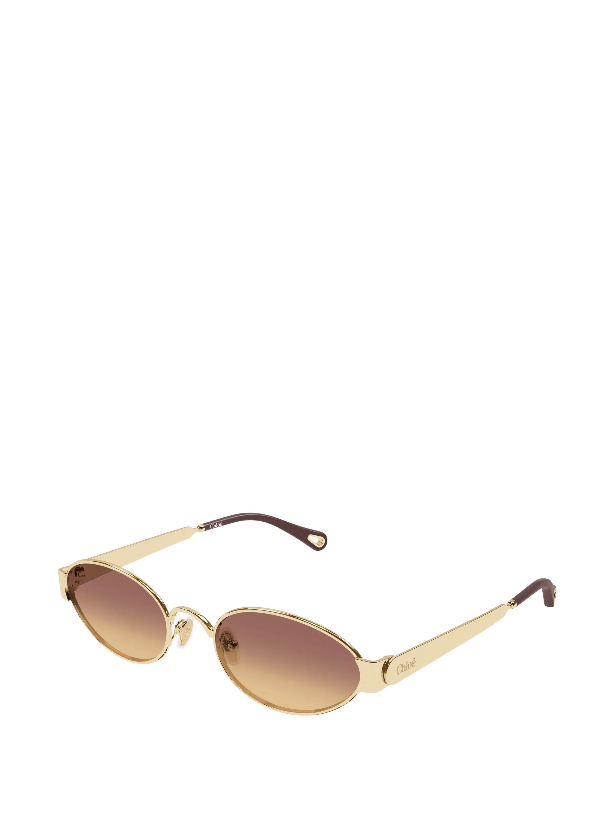 oval-frame sunglasses