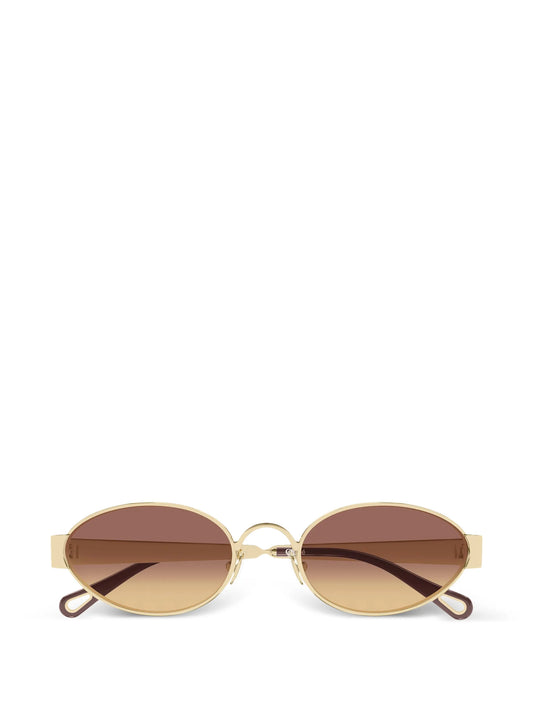 oval-frame sunglasses