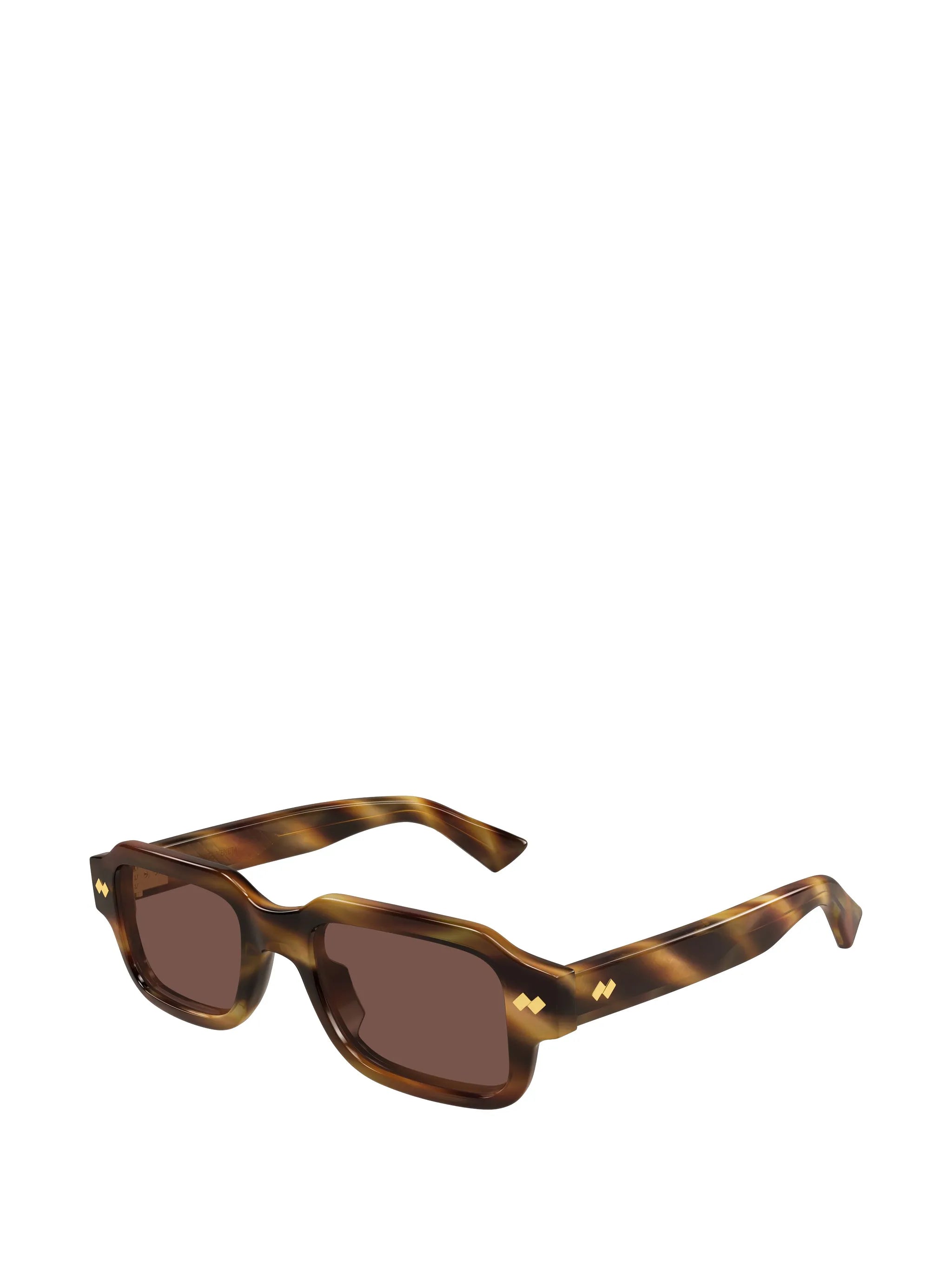 rectangular gold-detail sunglasses