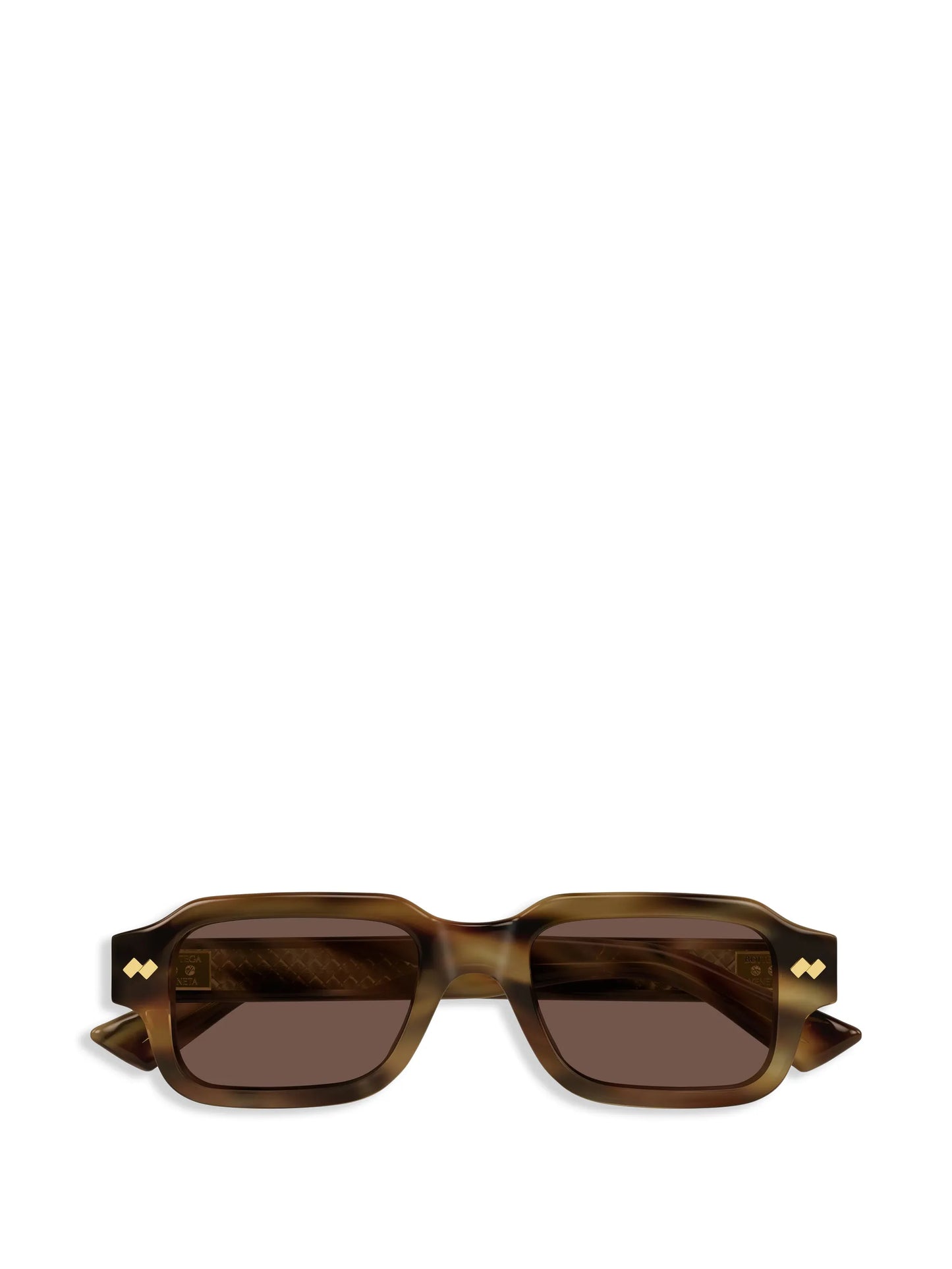 rectangular gold-detail sunglasses
