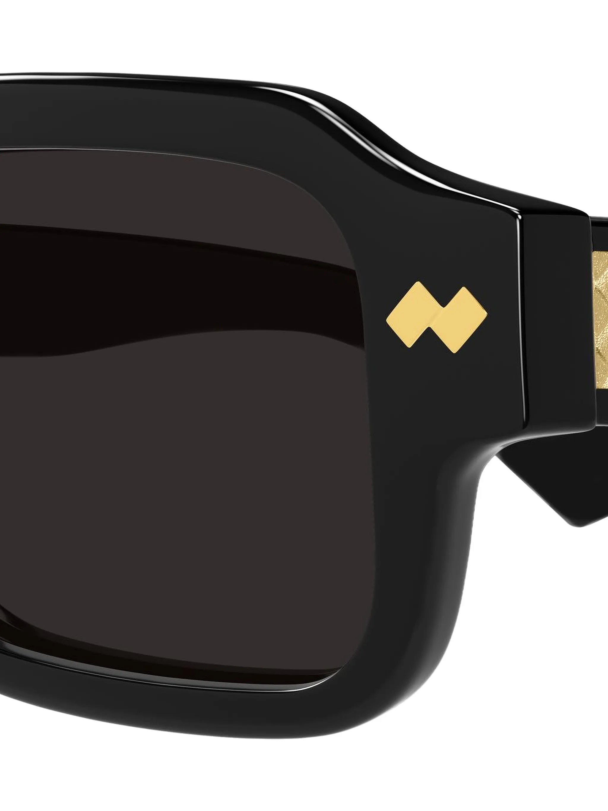 rectangular gold-detail sunglasses