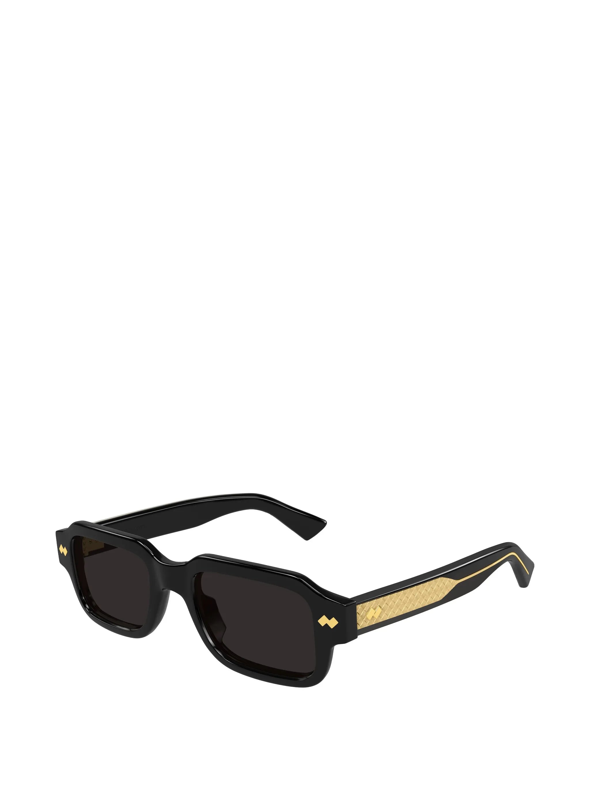rectangular gold-detail sunglasses