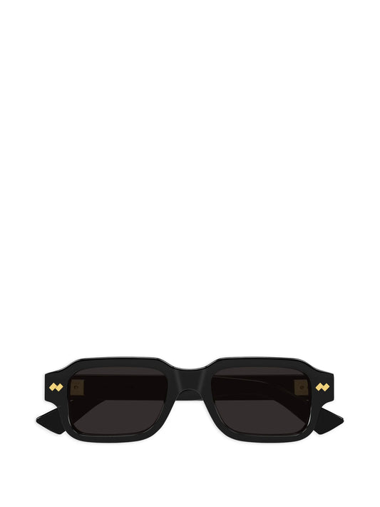 rectangular gold-detail sunglasses