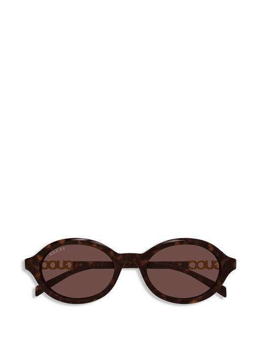 3D Block Logo oval sunglasses