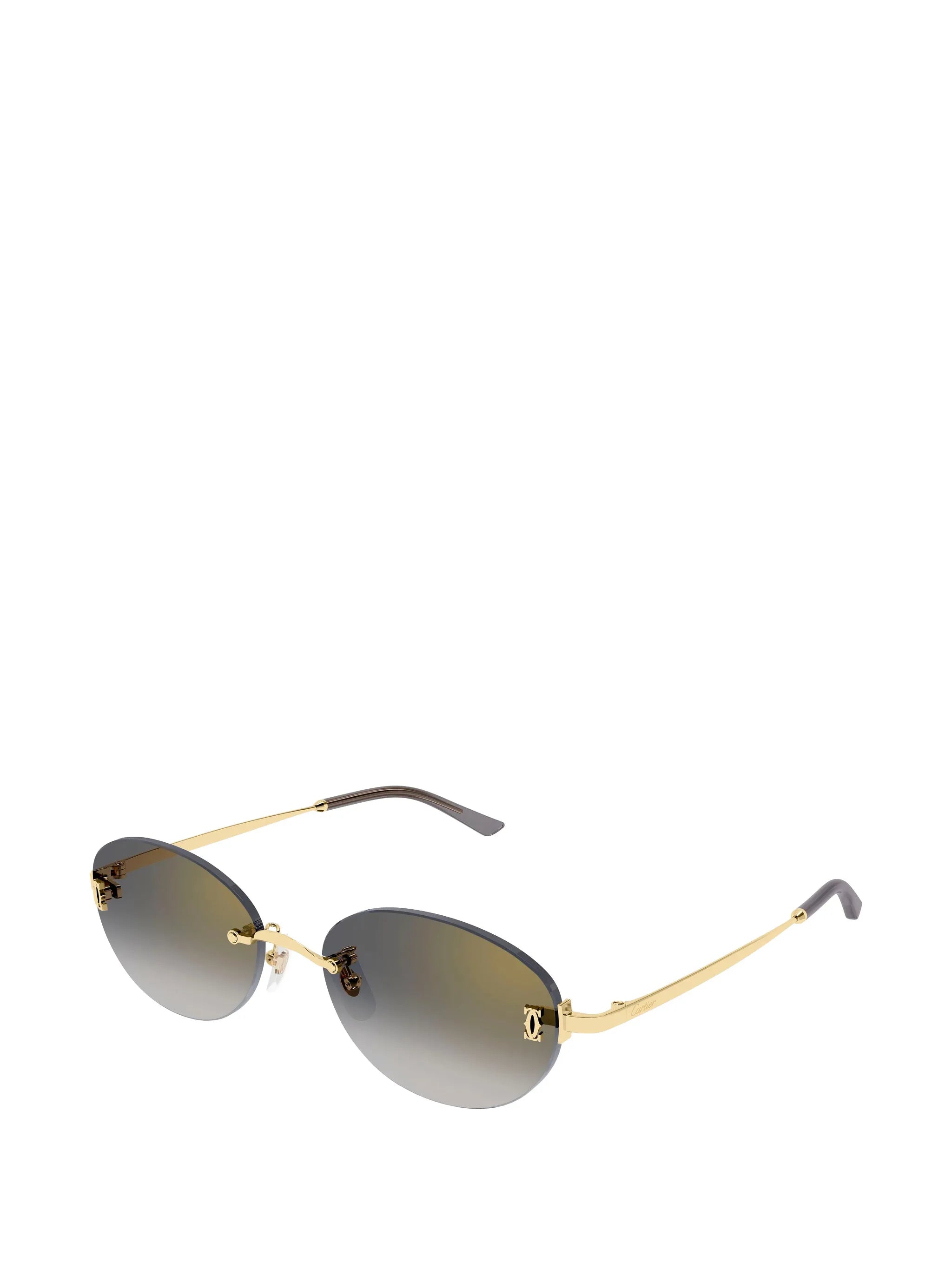 oval rimless sunglasses