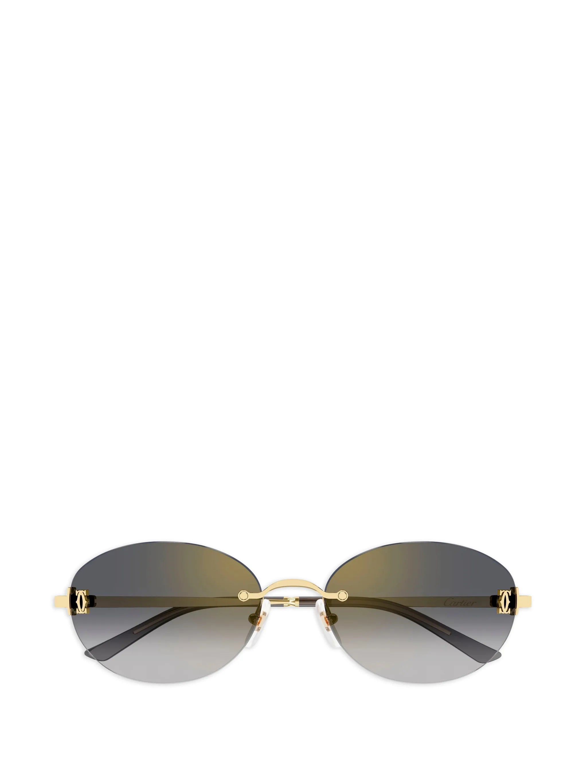 oval rimless sunglasses