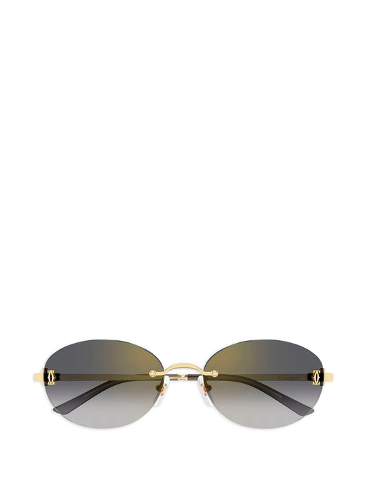 oval rimless sunglasses