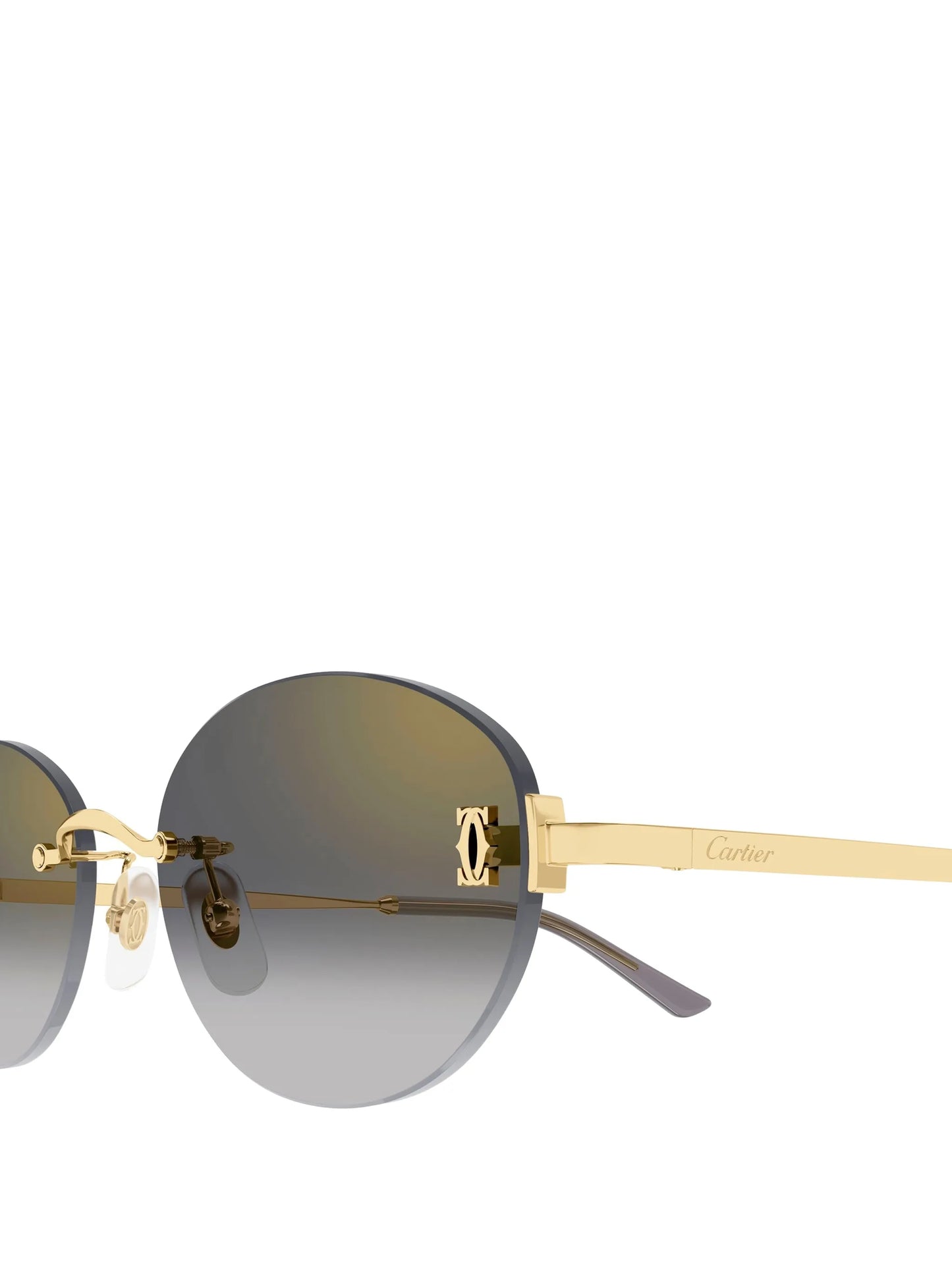 oval rimless sunglasses