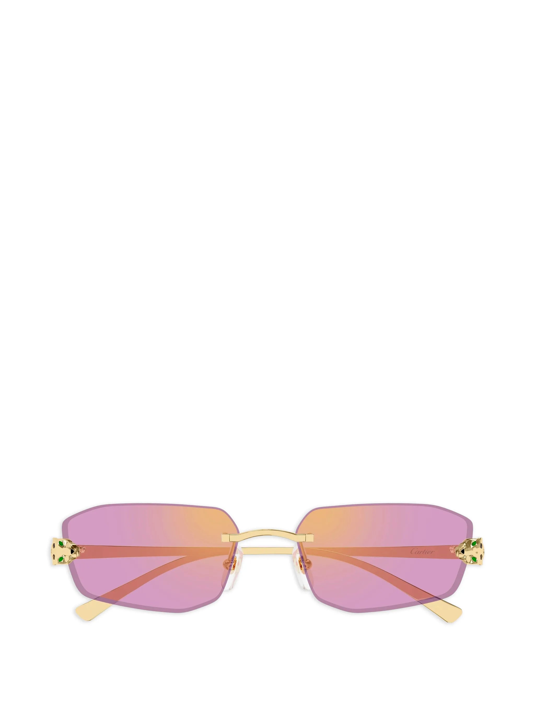 rectangle rimless sunglasses