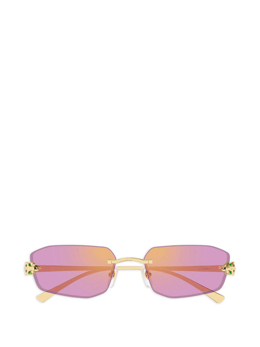 rectangle rimless sunglasses