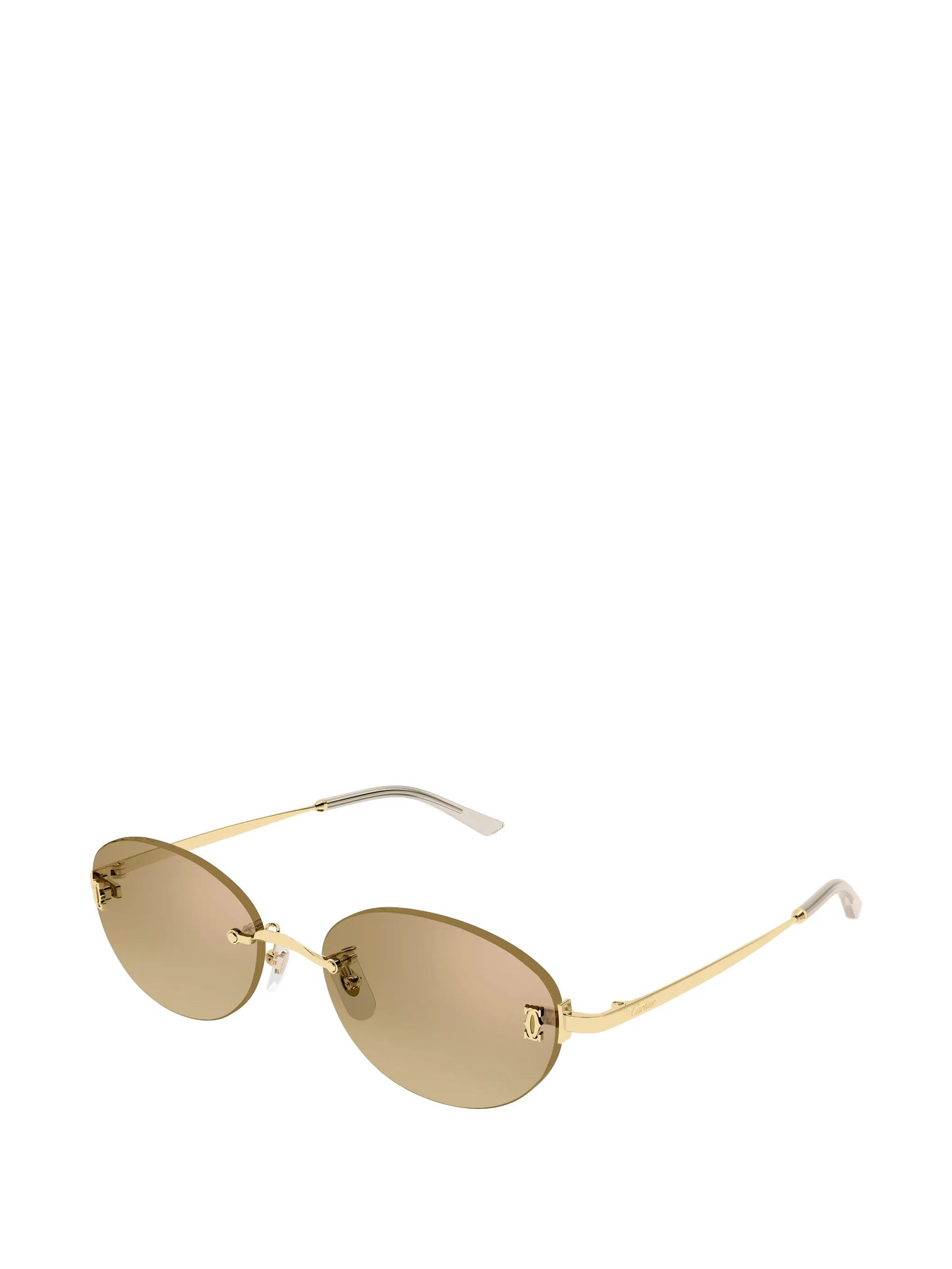 oval rimless sunglasses