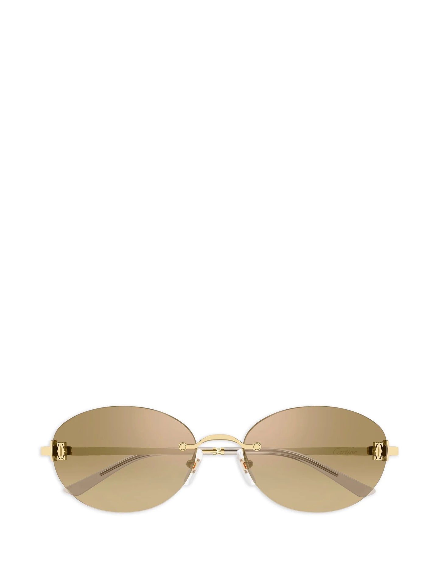 oval rimless sunglasses