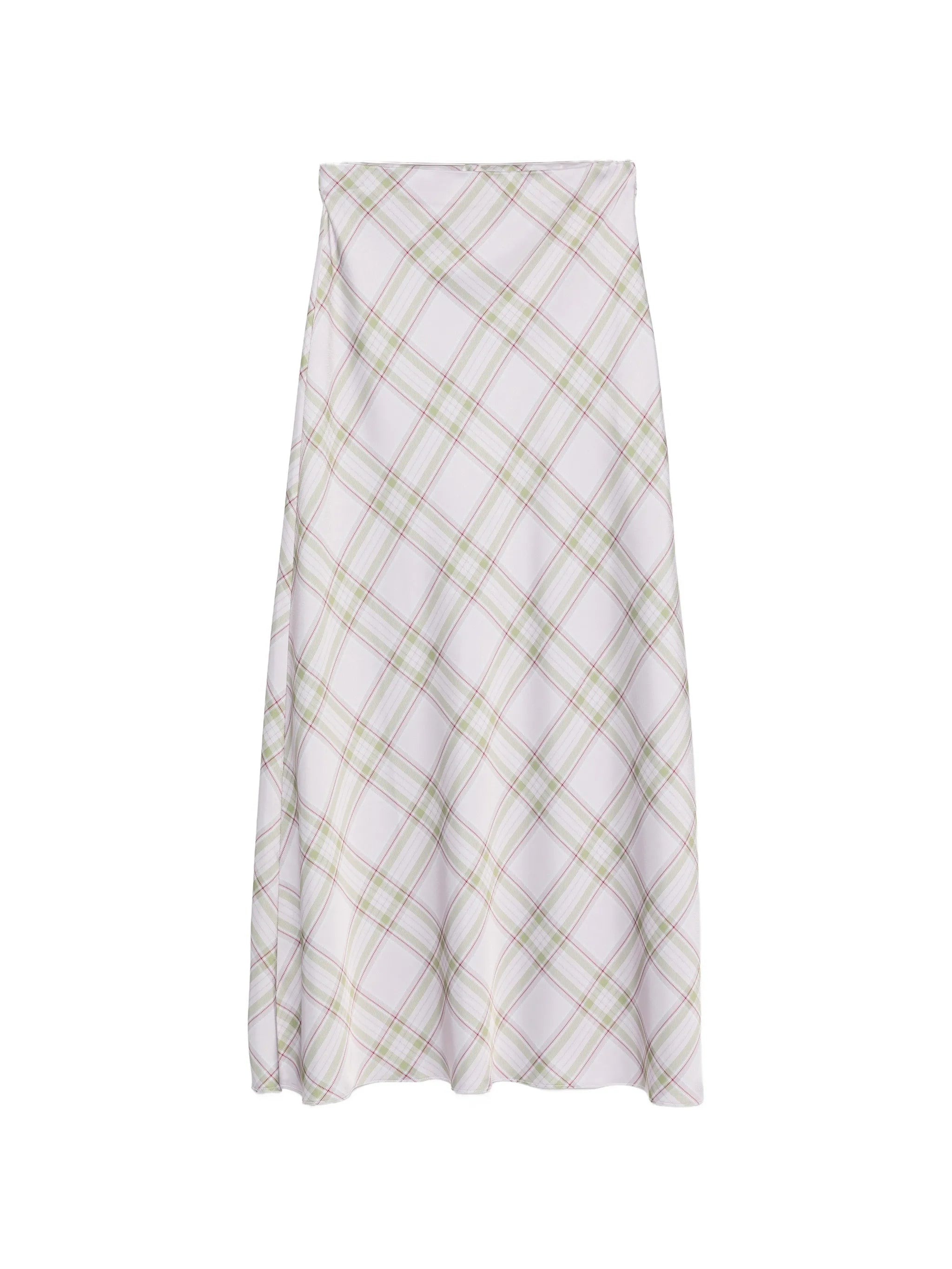 tartan-pattern maxi skirt