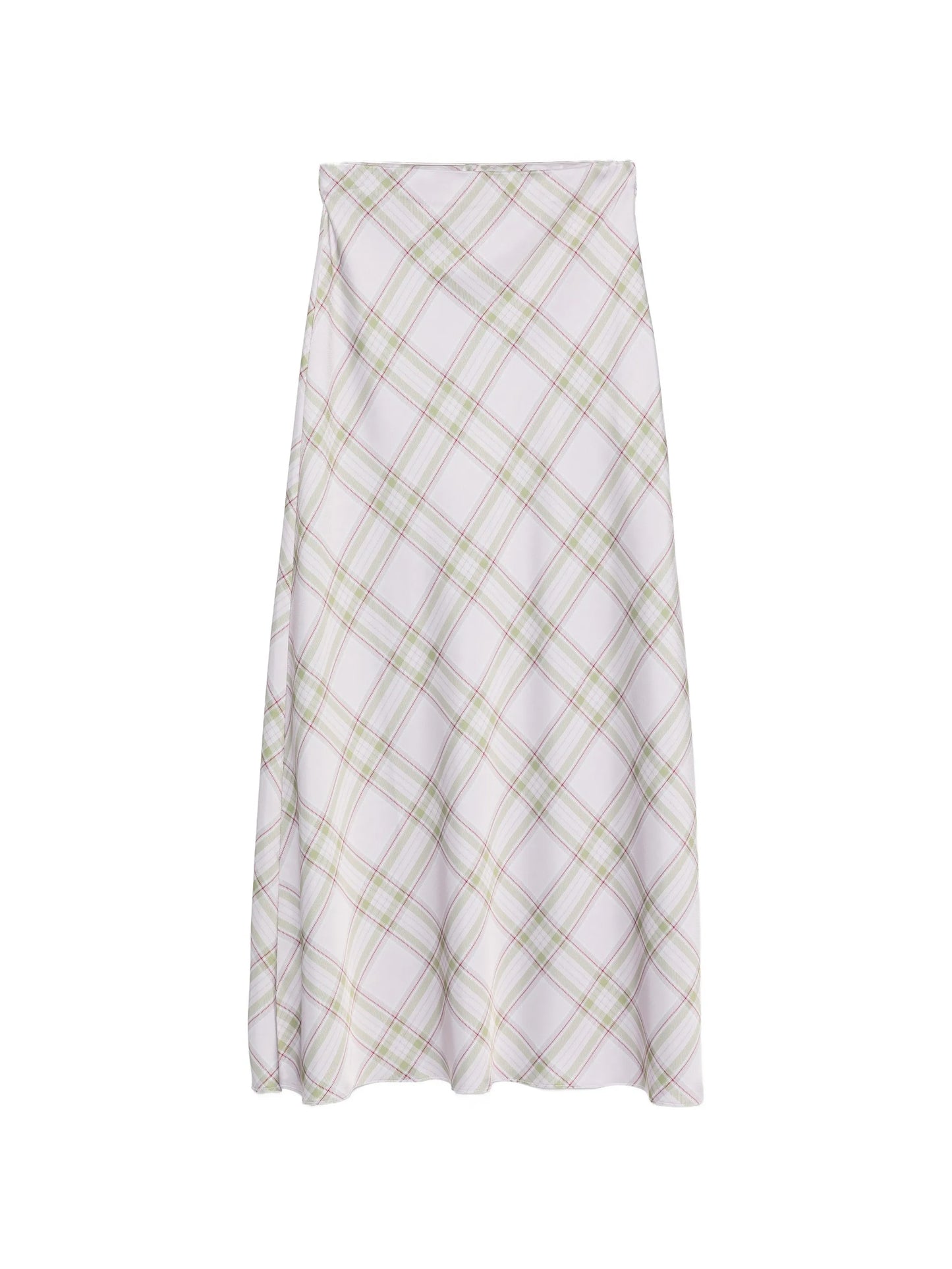tartan-pattern maxi skirt