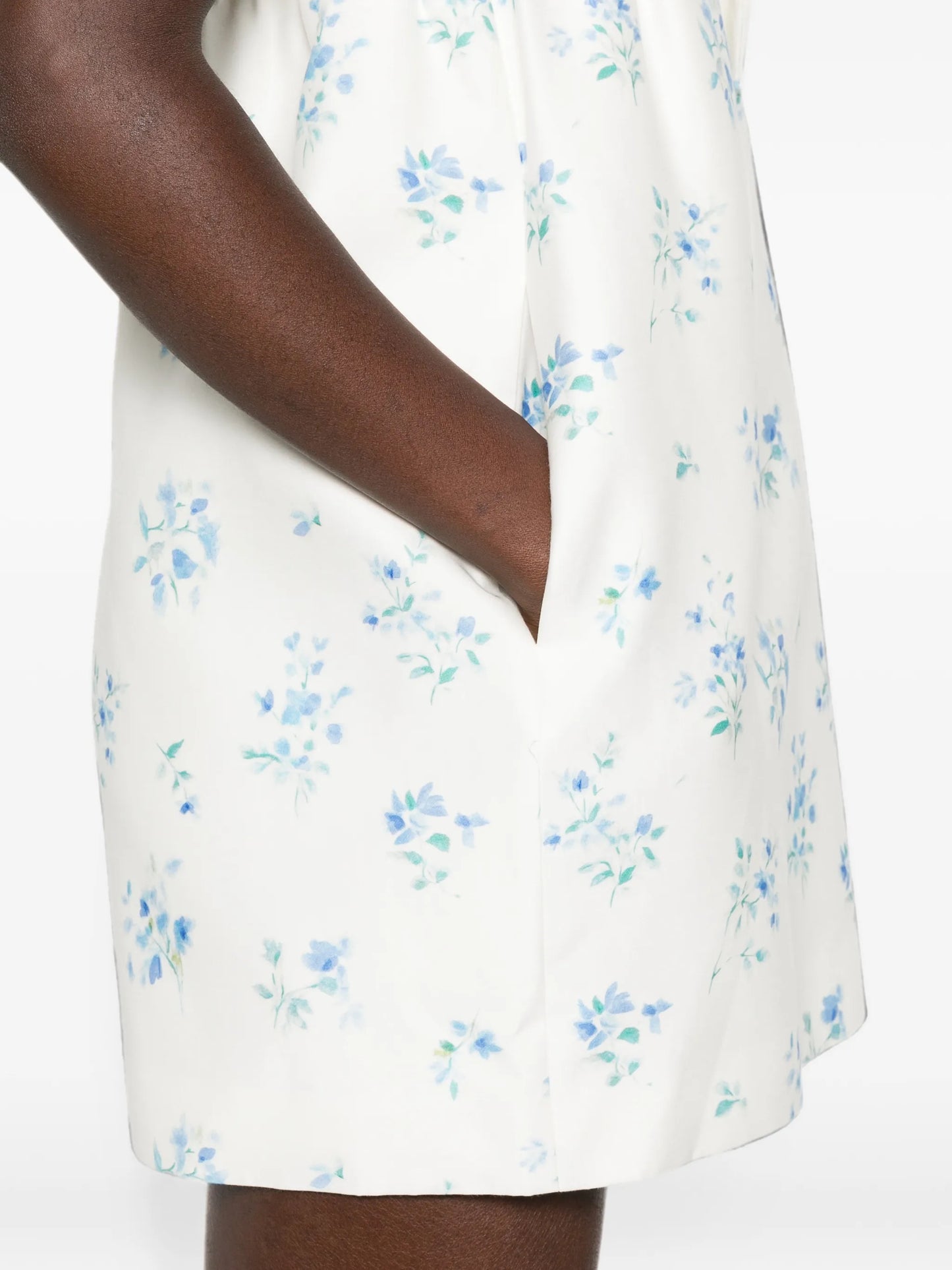 floral-print mini dress