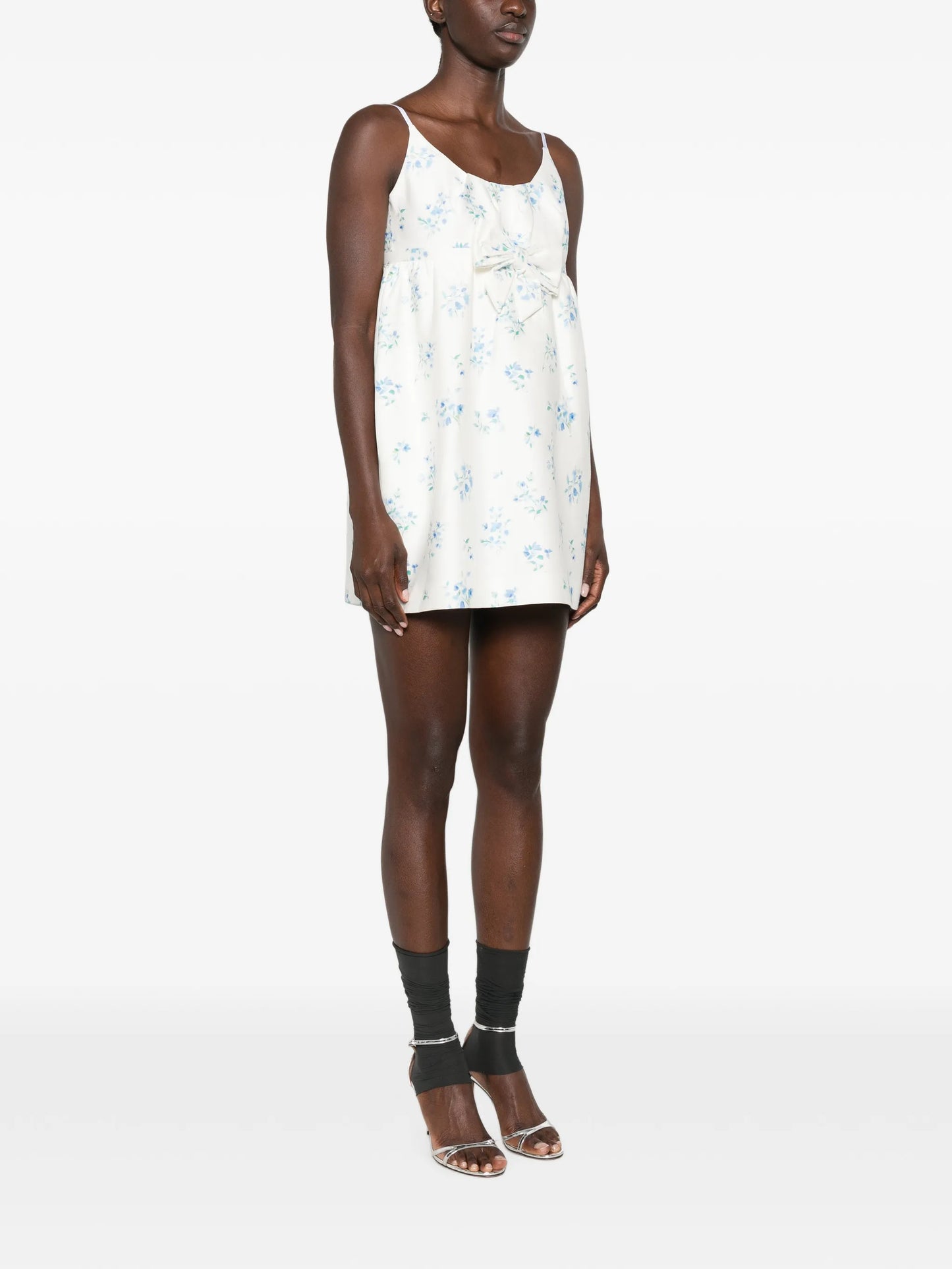 floral-print mini dress