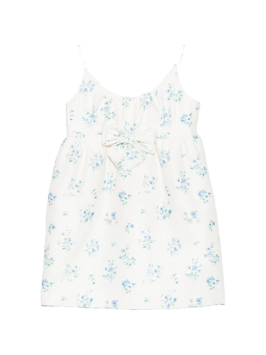floral-print mini dress