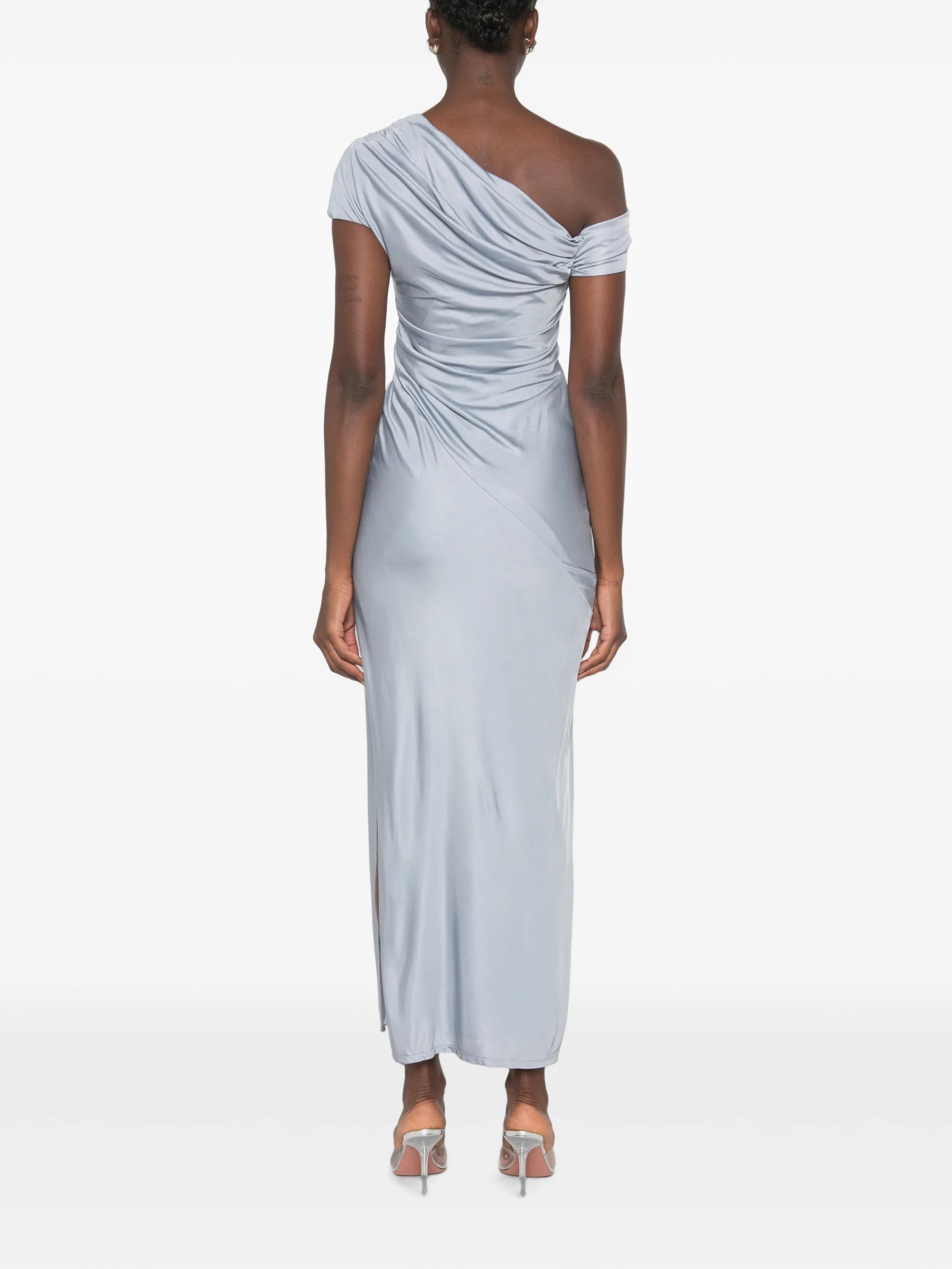 ruched off-shoulder dress