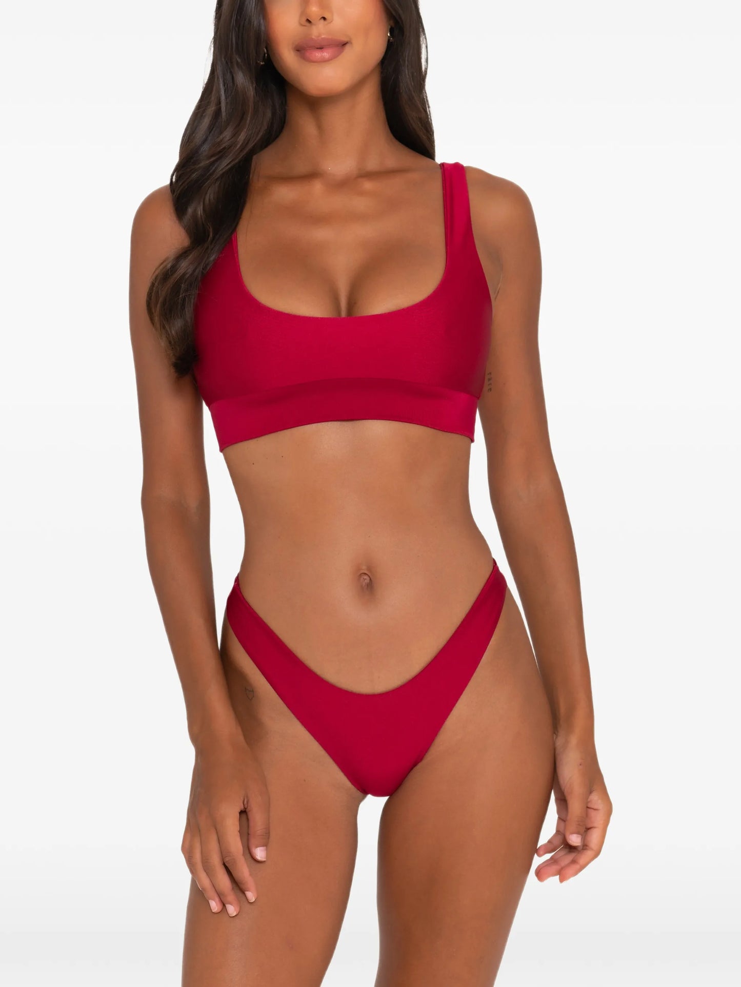 Elsa elasticated-waistband bikini bottoms