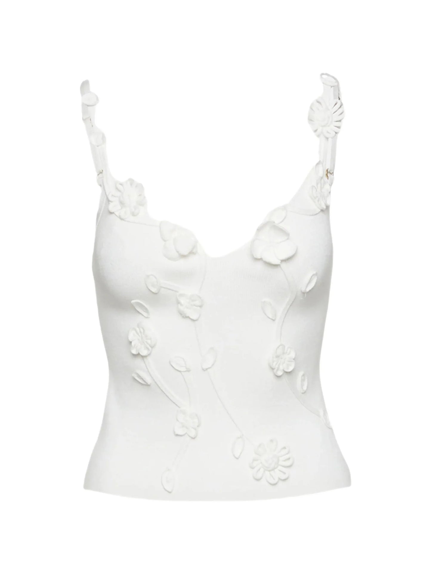 Emiliana floral-appliqué top