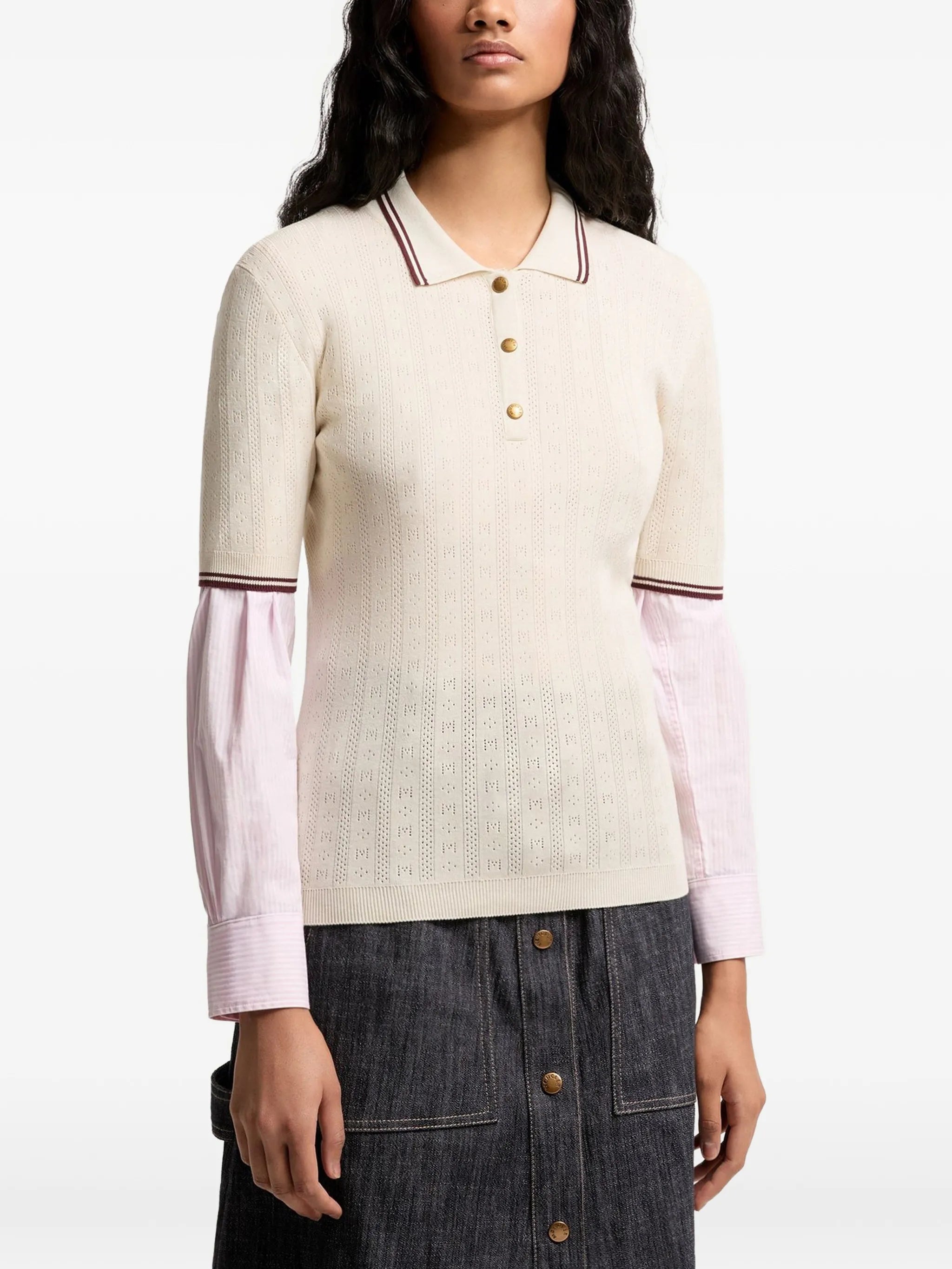 striped polo shirt