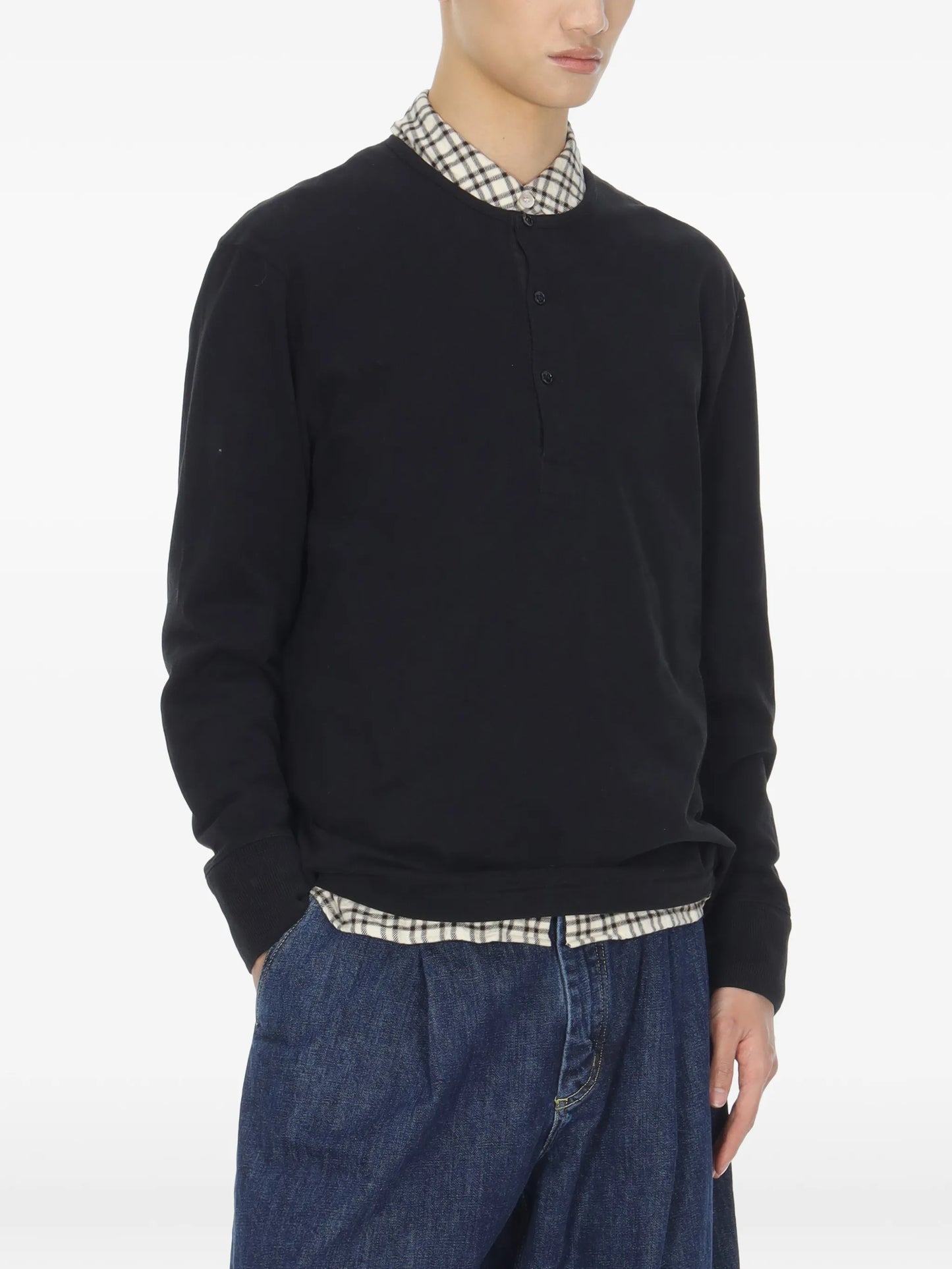 henley long-sleeve T-shirt