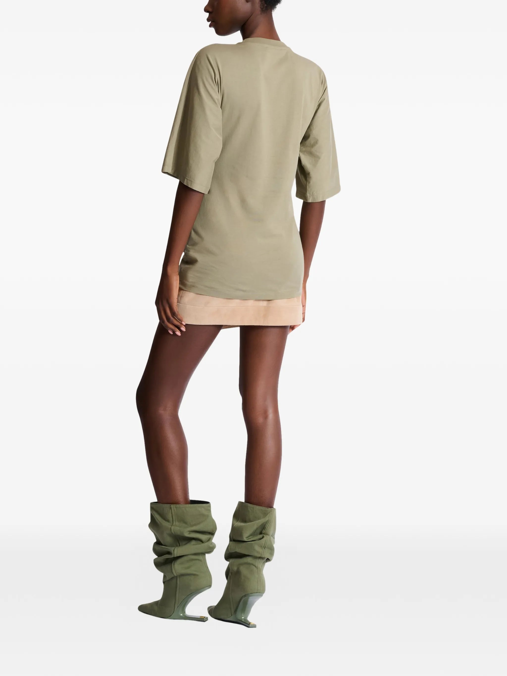 T-shirt with Balmain club print