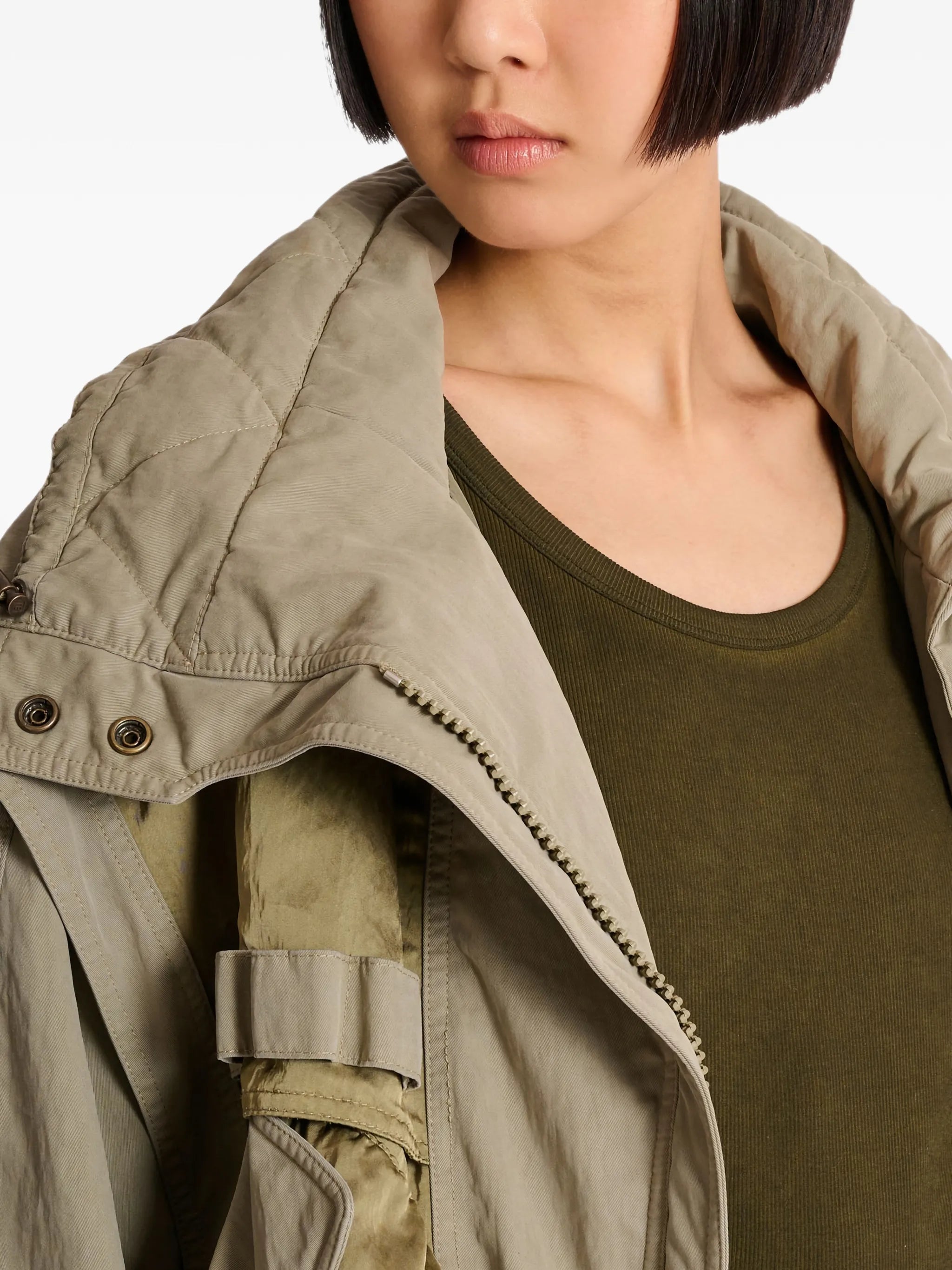 twill cotton bomber jacket