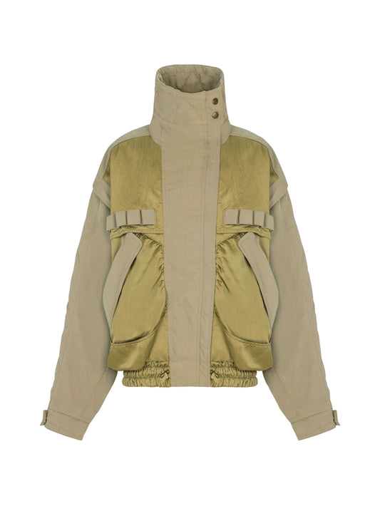 cotton and twill bomber jacket