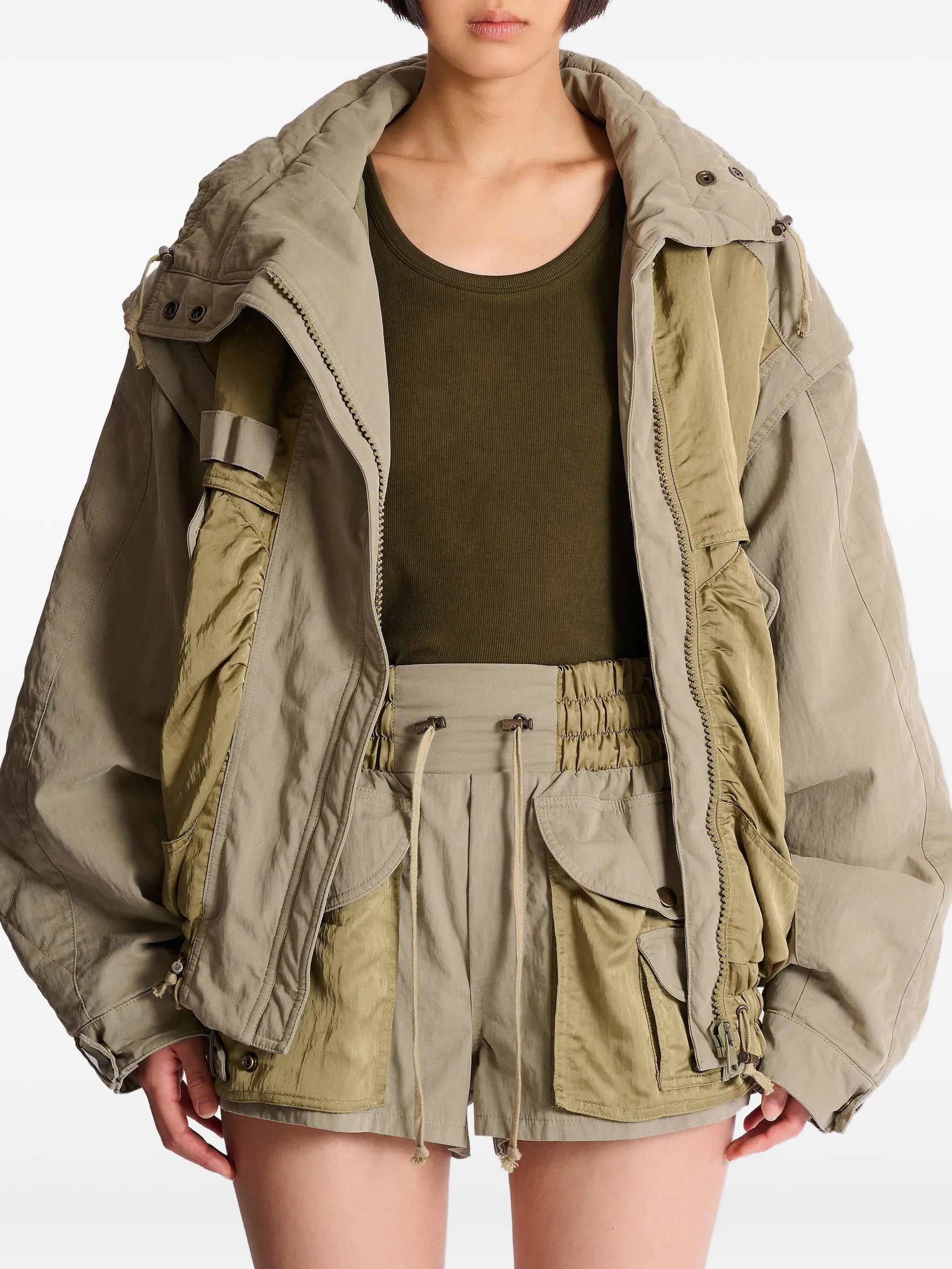 cotton and twill bomber jacket