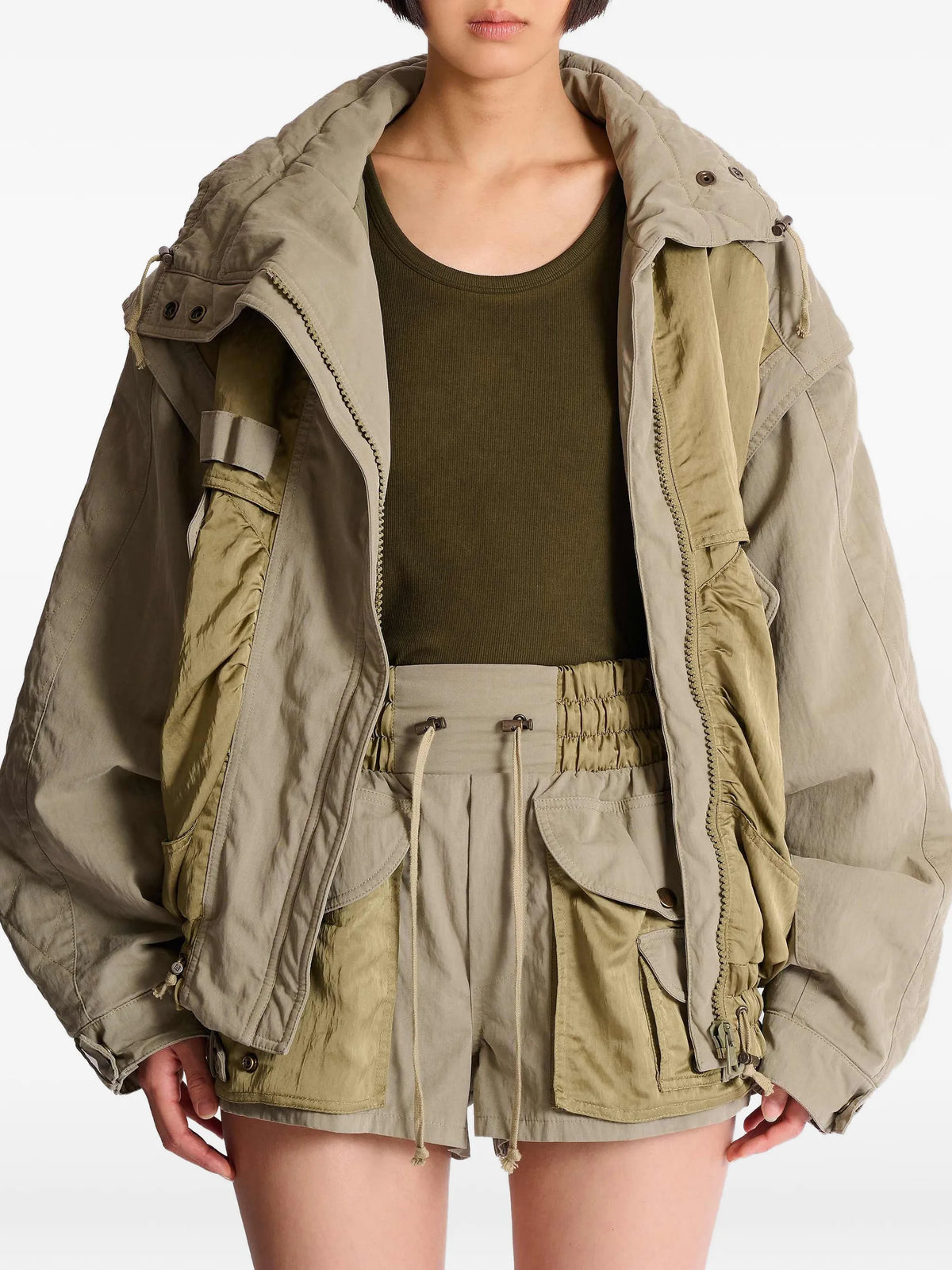 cotton and twill bomber jacket