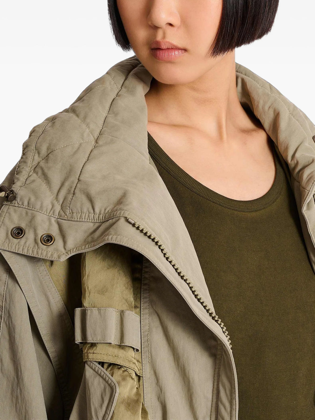 cotton and twill bomber jacket