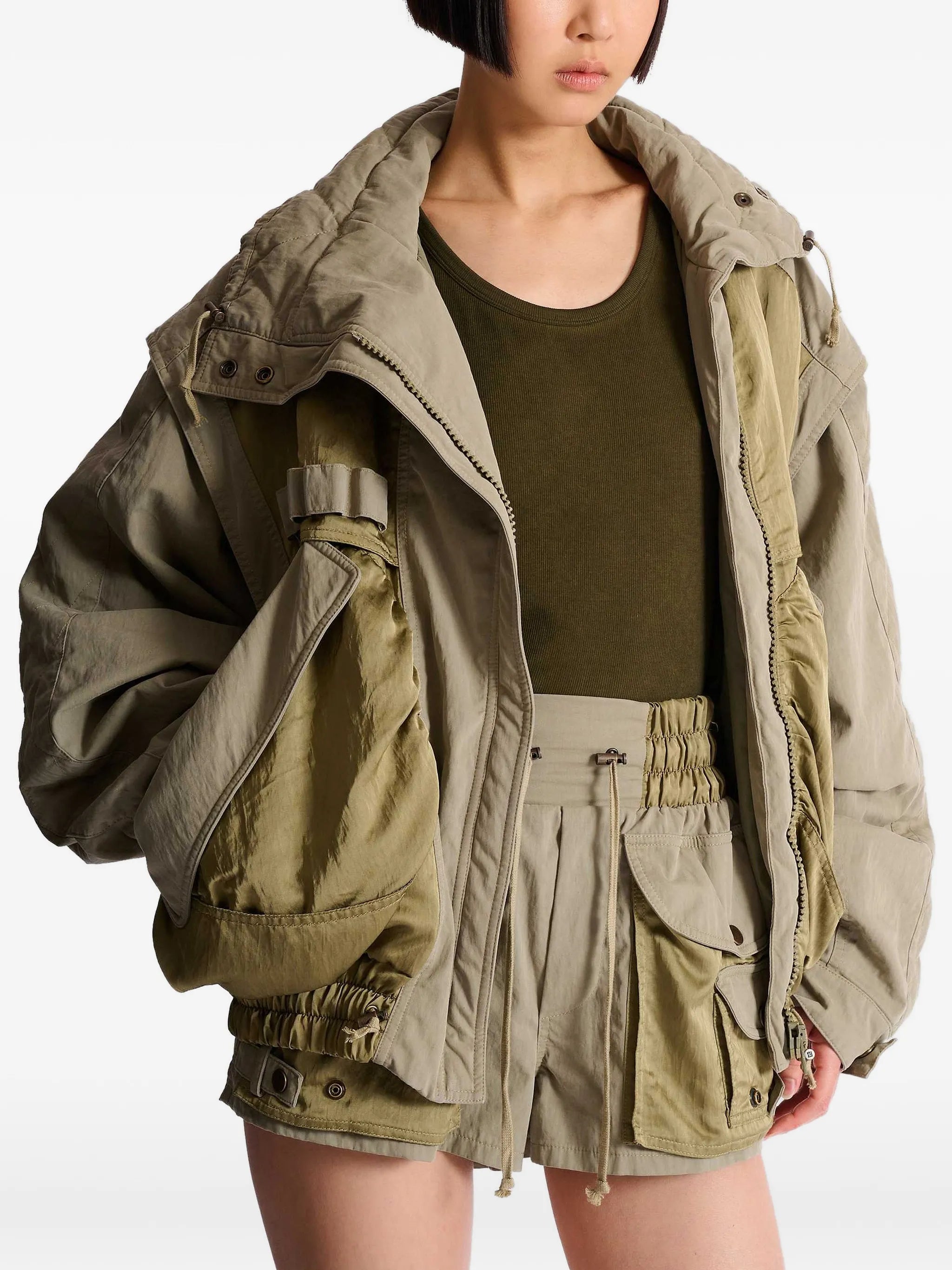 cotton and twill bomber jacket