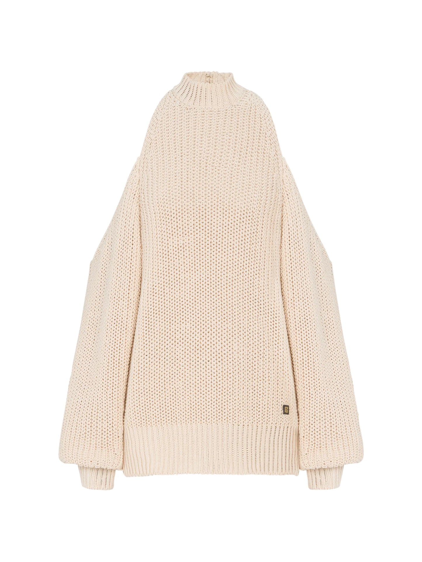 open-shoulder sweater