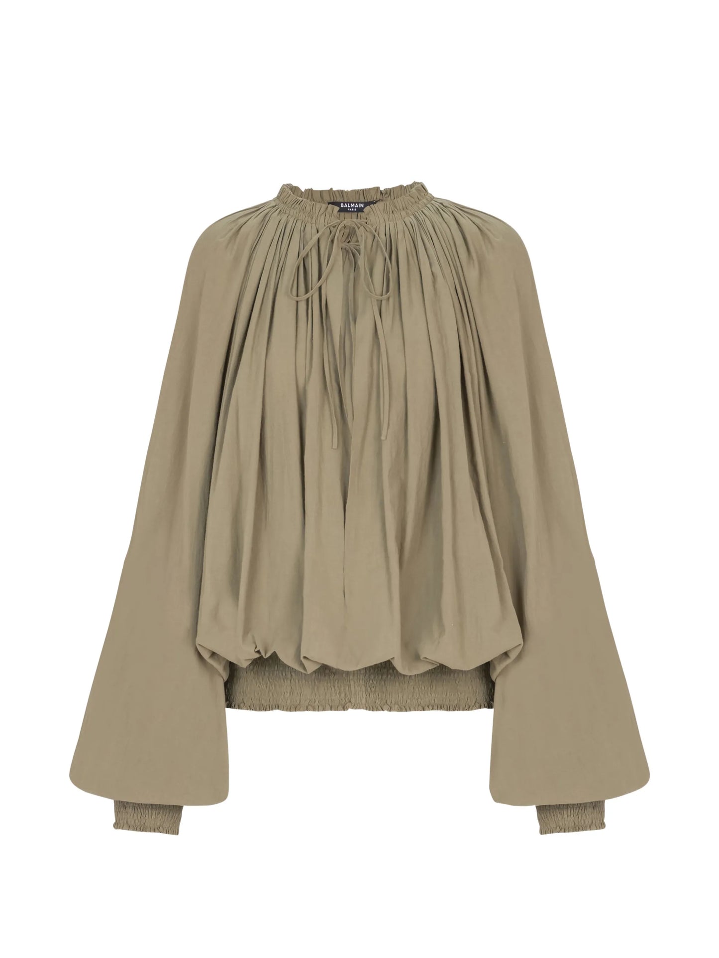 balloon-sleeve blouse