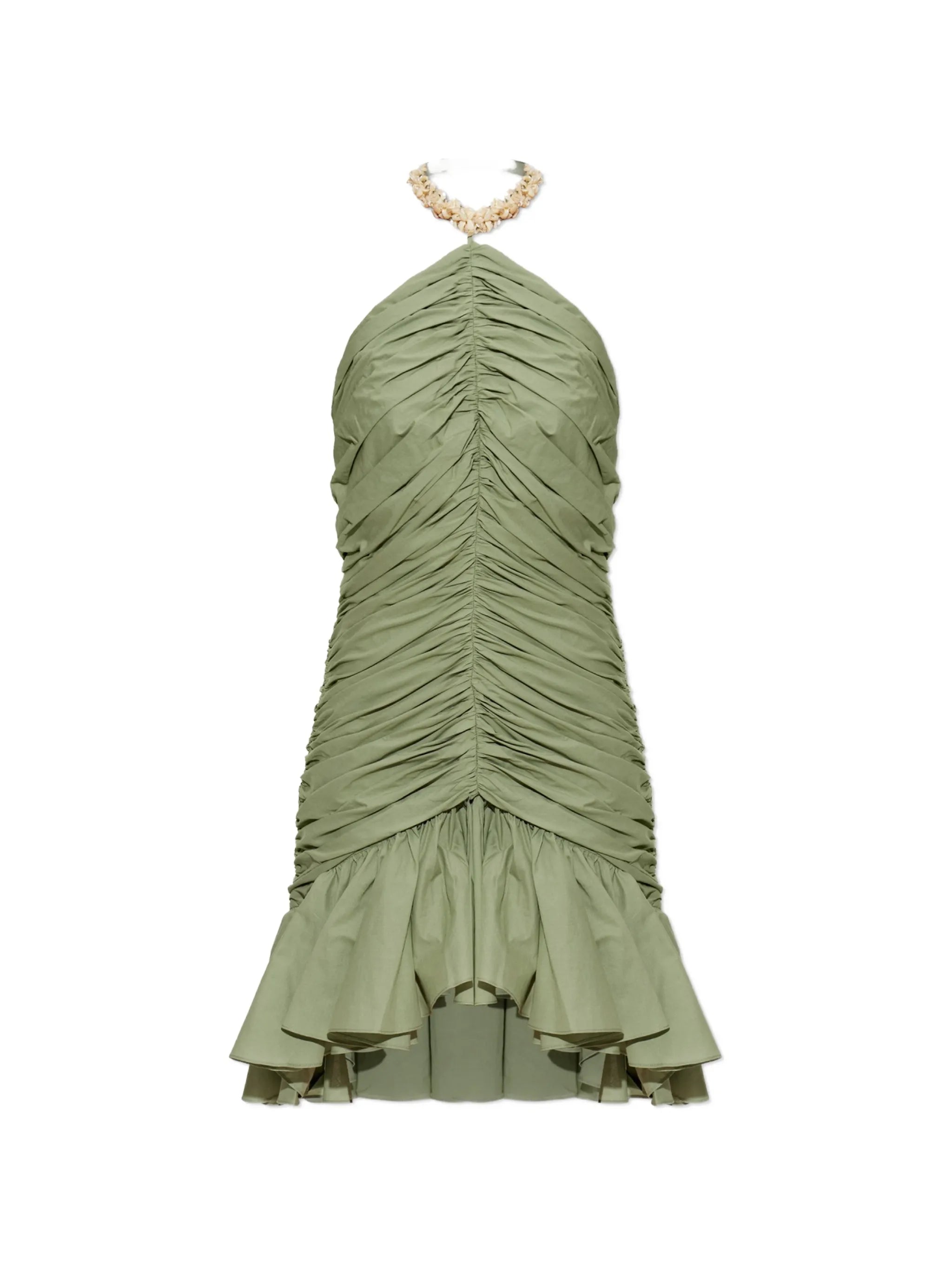 draped mini dress