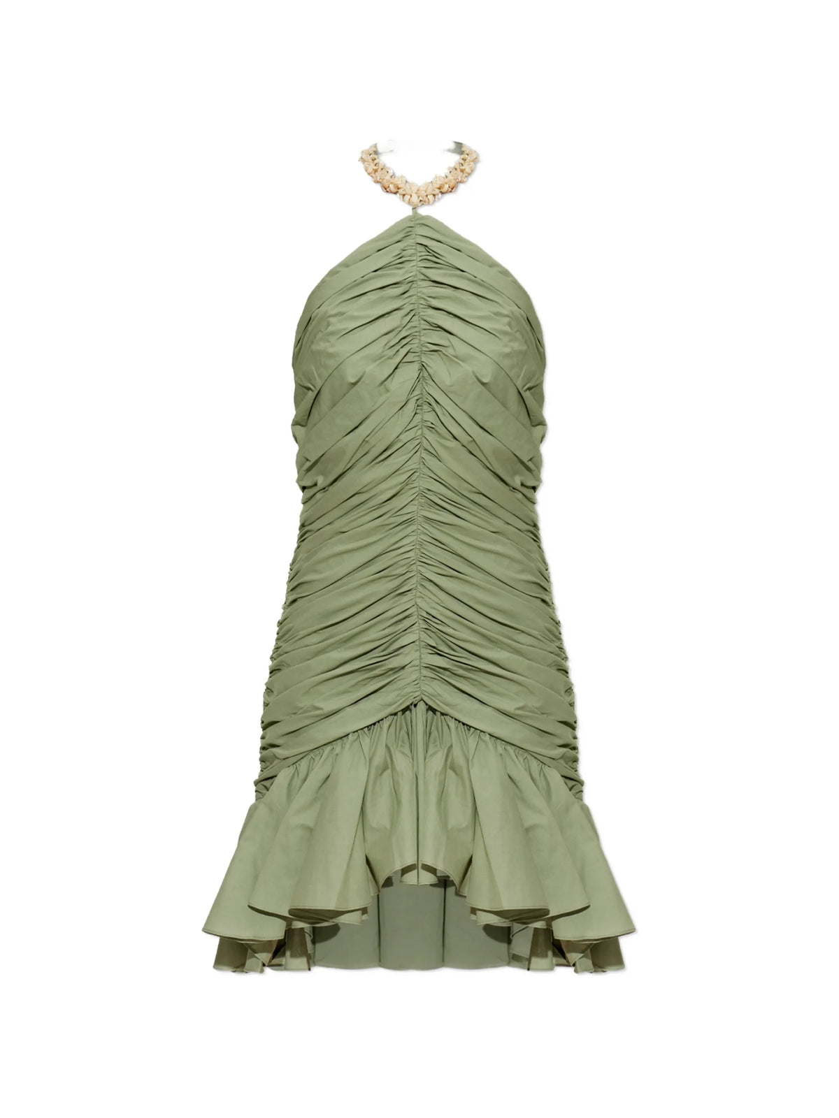 draped mini dress