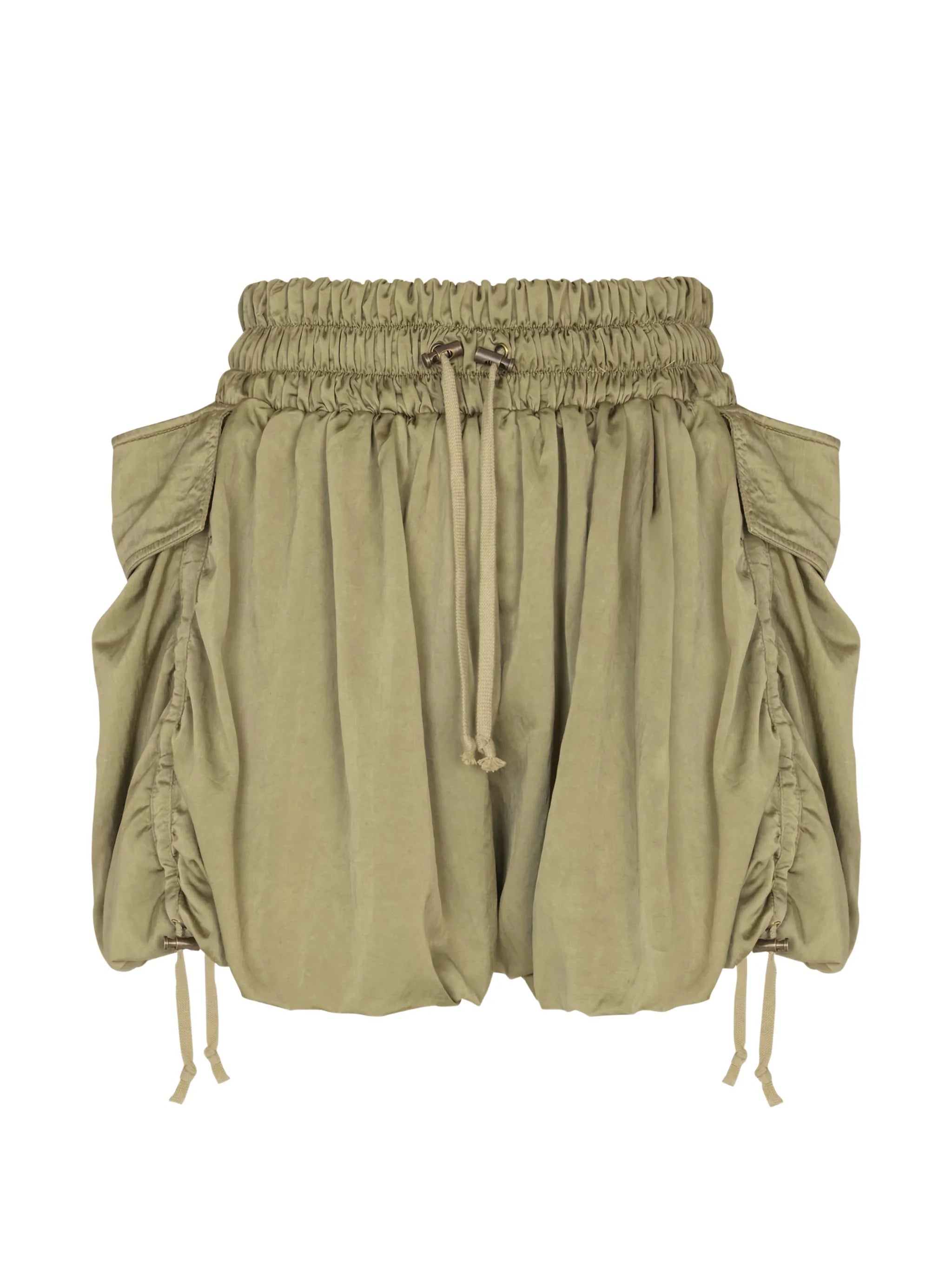 drawstring-fastening cargo shorts
