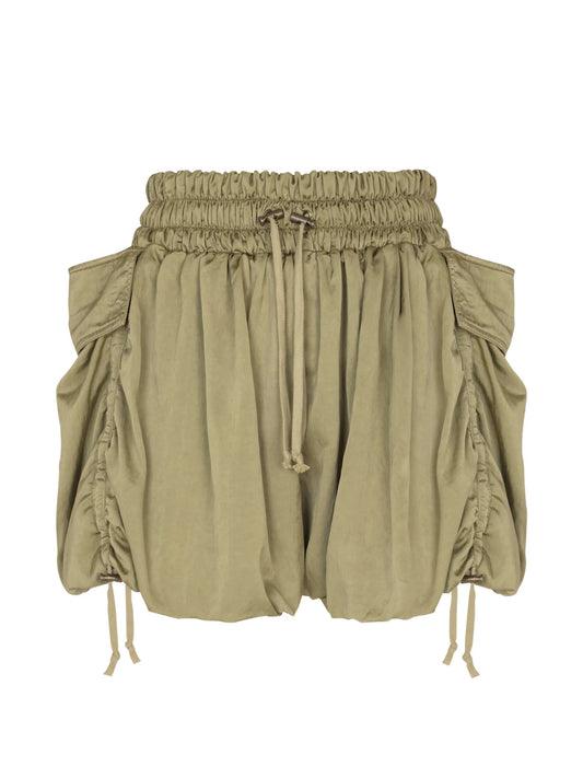 drawstring-fastening cargo shorts