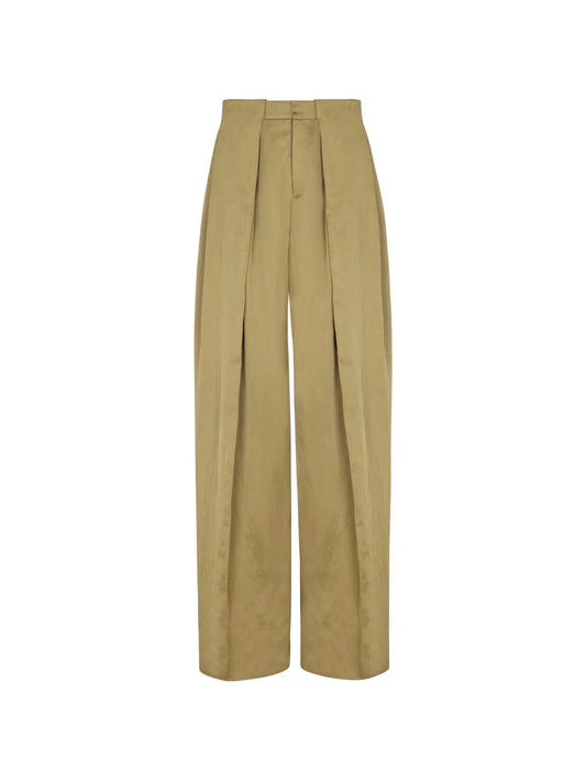 knife-pleats tailored trousers