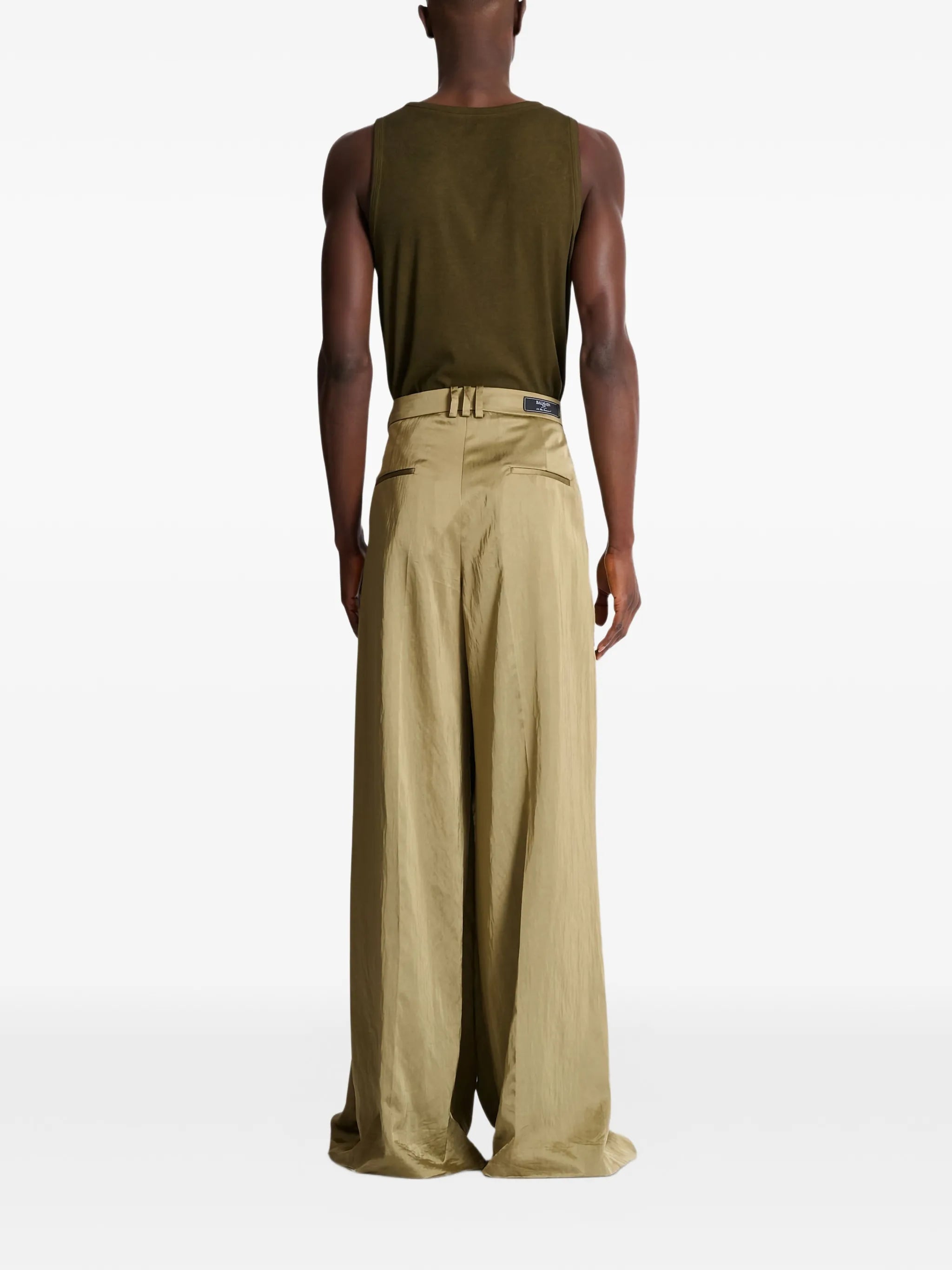 knife-pleats tailored trousers