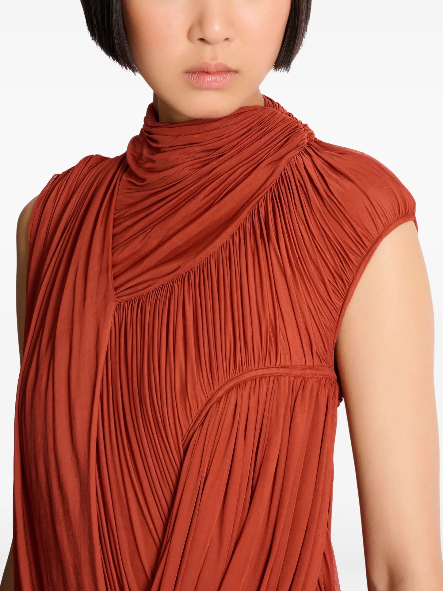 draped flowing dress