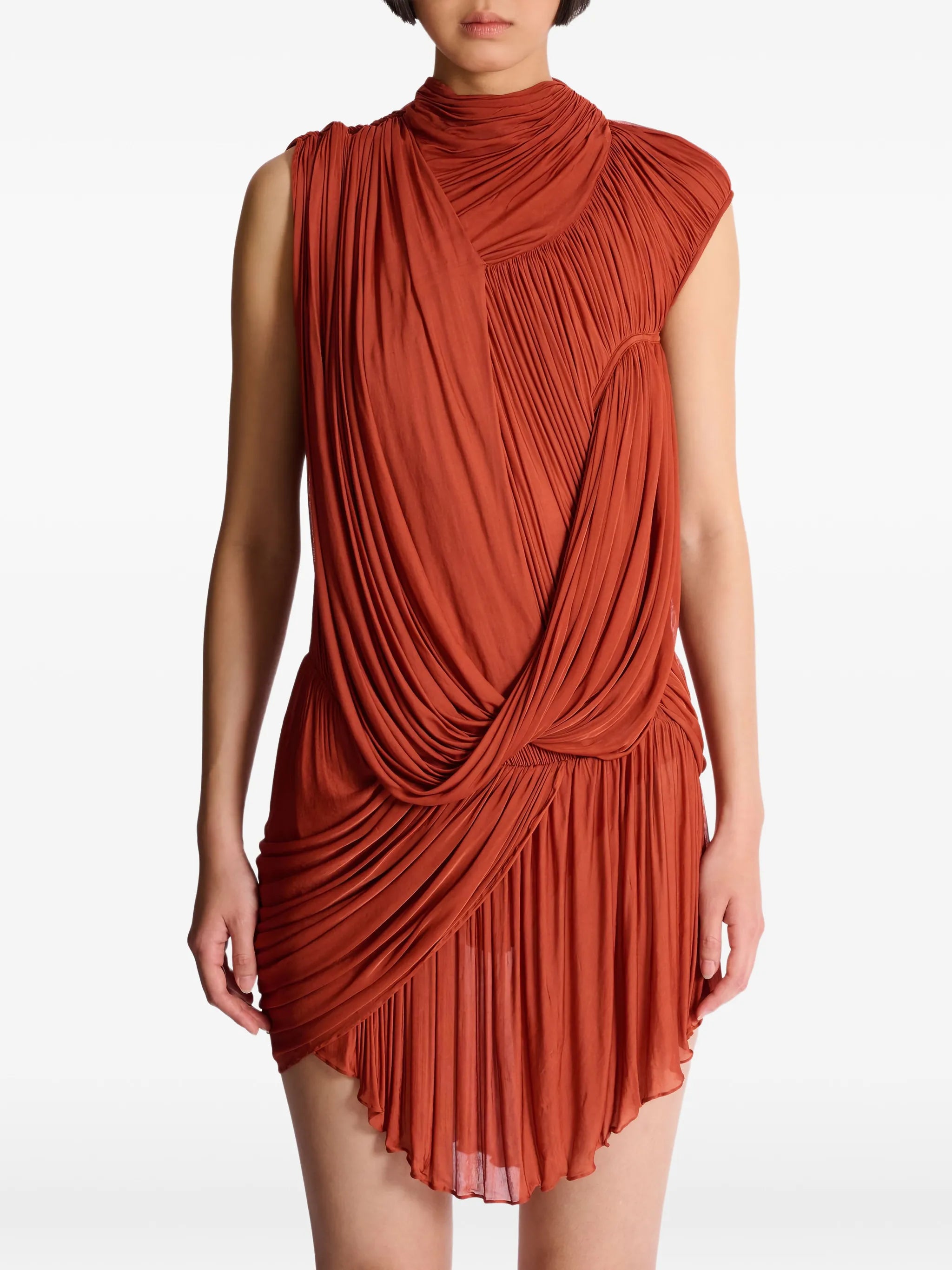 draped flowing dress