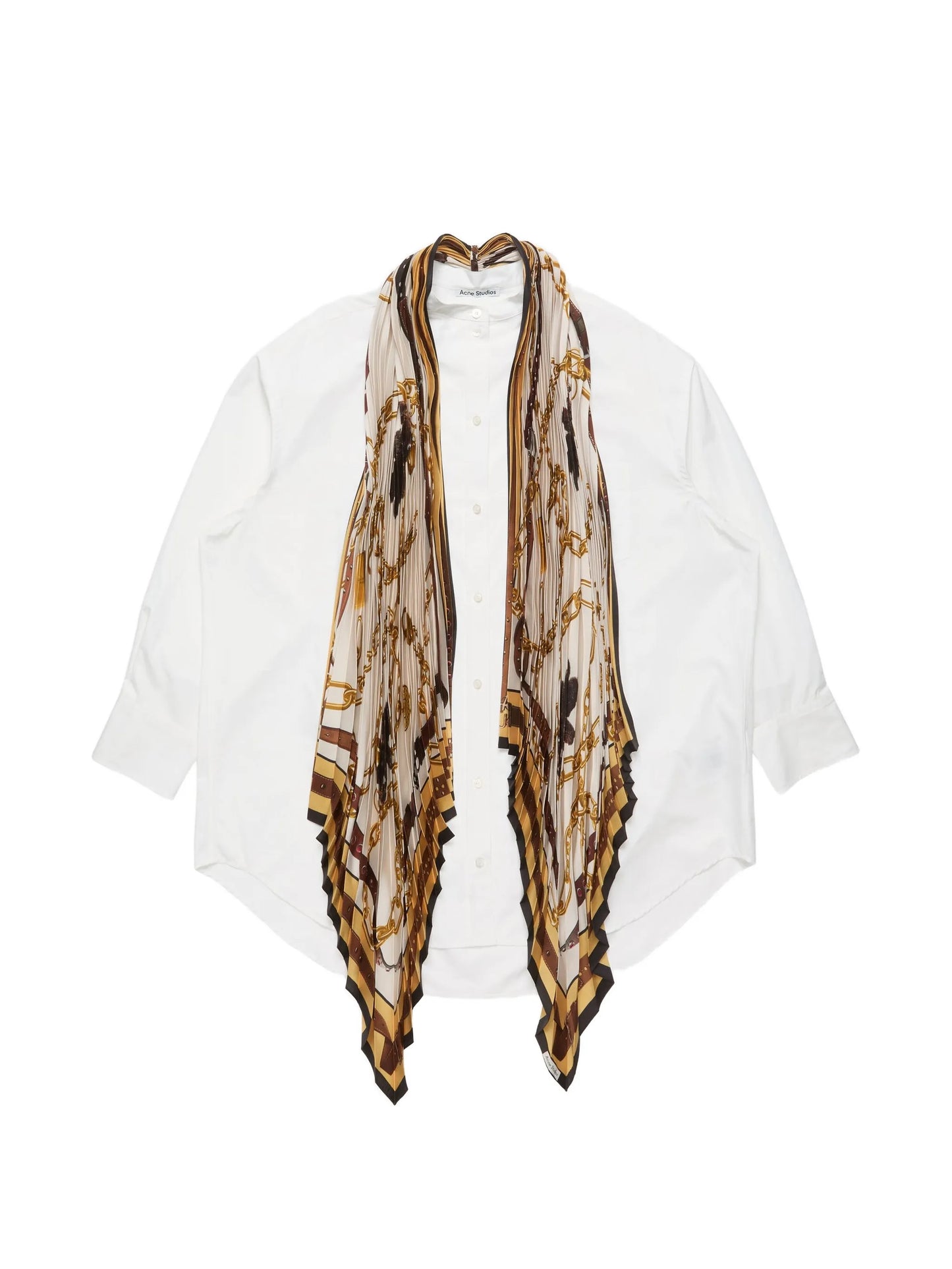 scarf mini shirt dress