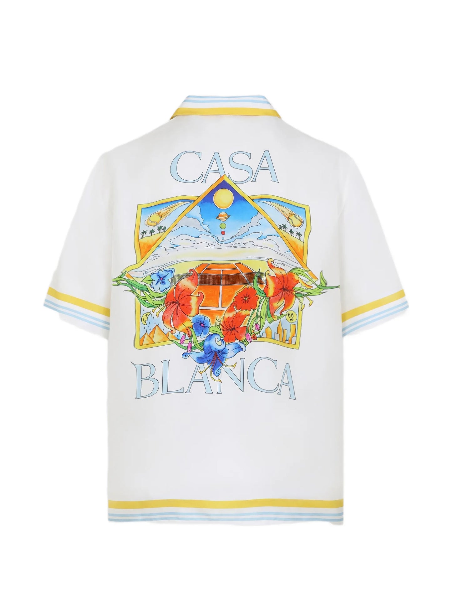 camp-collar printed shirt