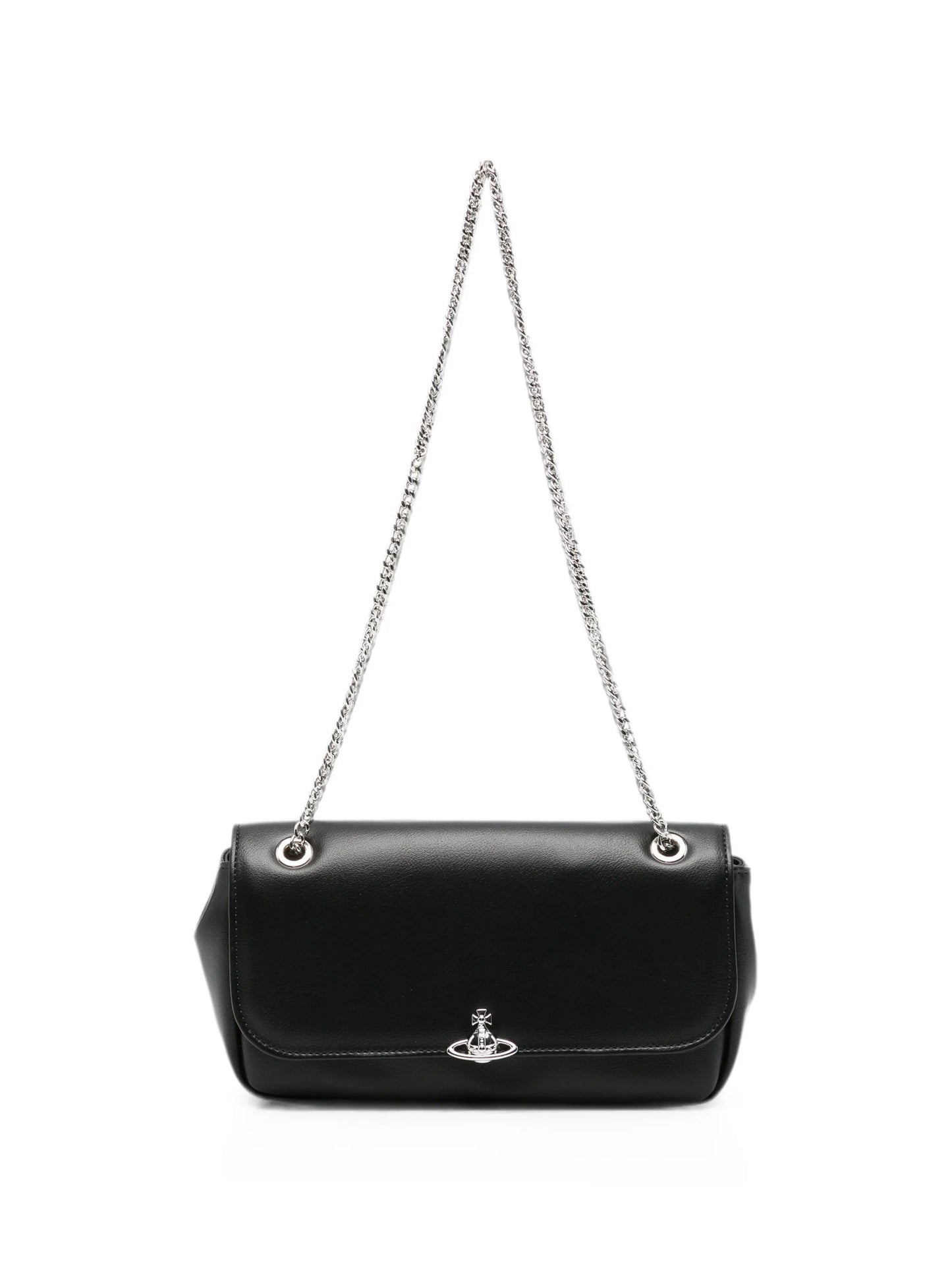 Orb-plaque chain-strap mini crossbody bag