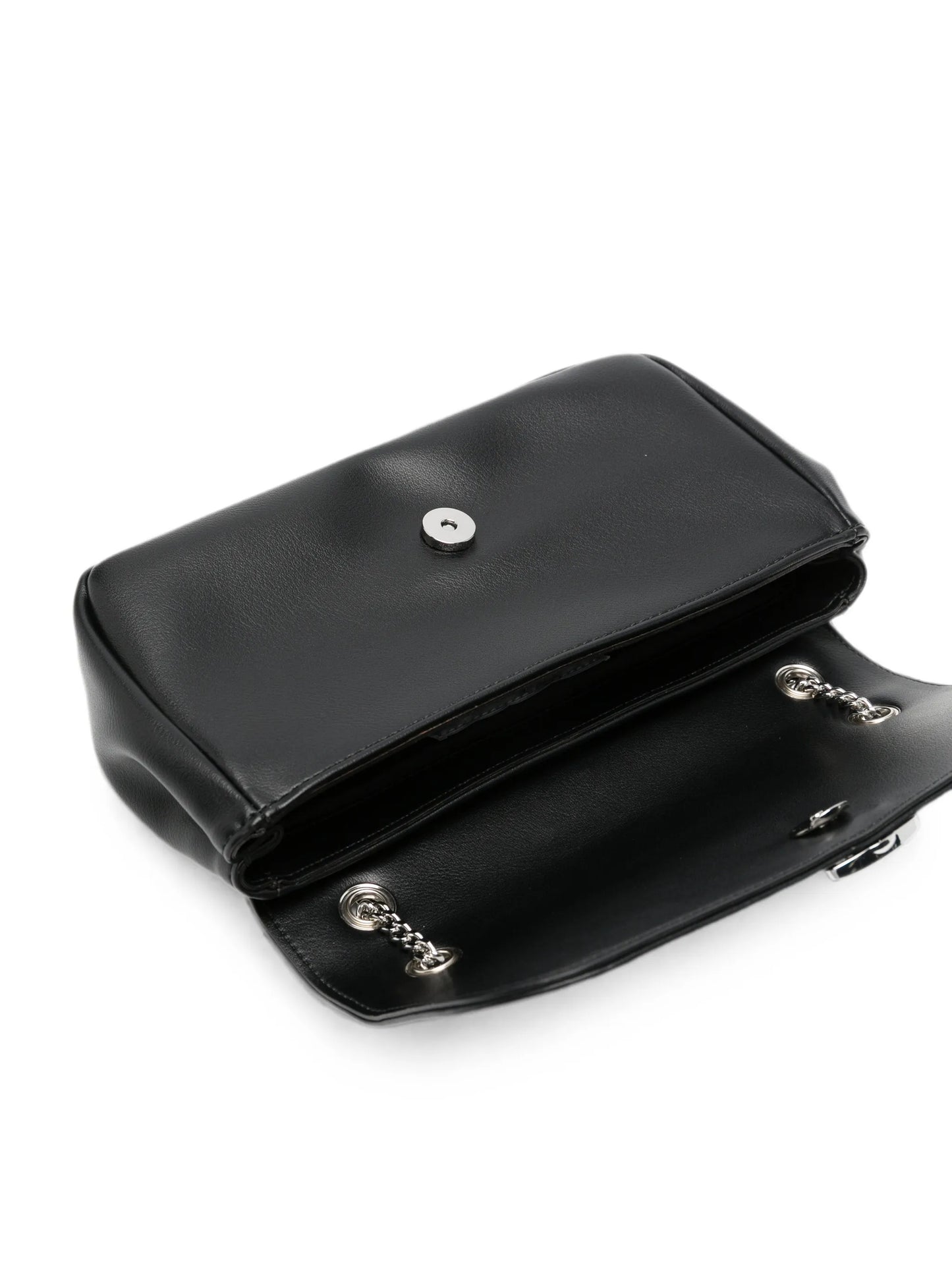 Orb-plaque chain-strap mini crossbody bag
