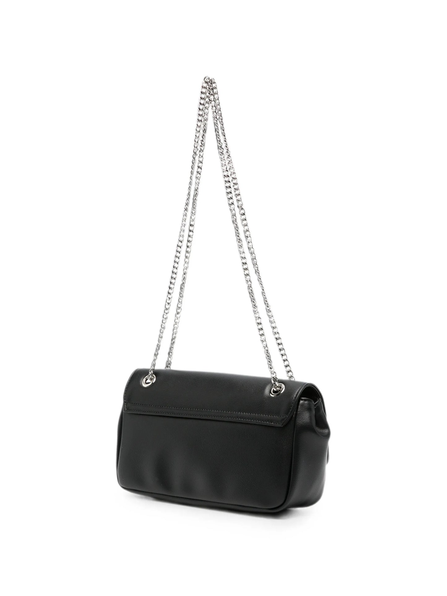 Orb-plaque chain-strap mini crossbody bag